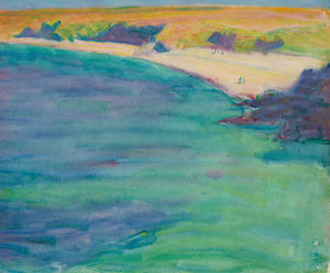 Beach Seascape Watercolor
