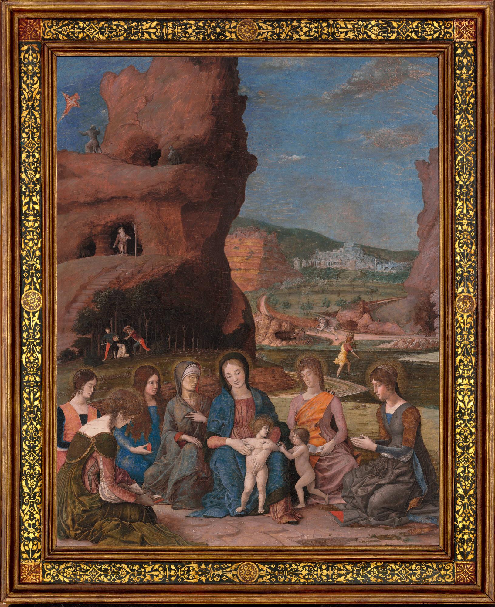 The Virgin and Child with Infant Saint John the Baptist and Six Female ...
