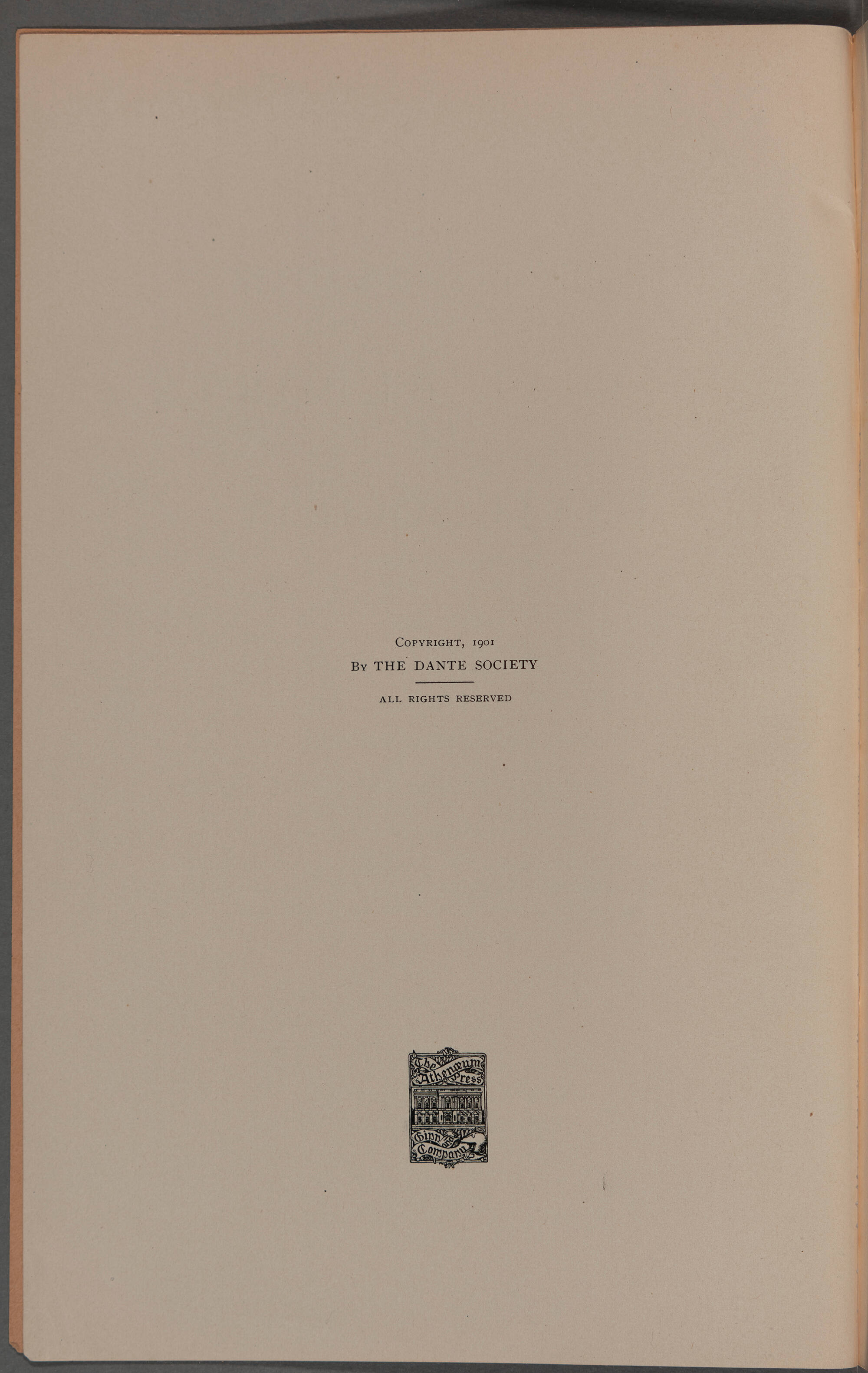 Eighteenth and Nineteenth Annual Reports of the Dante Society ...