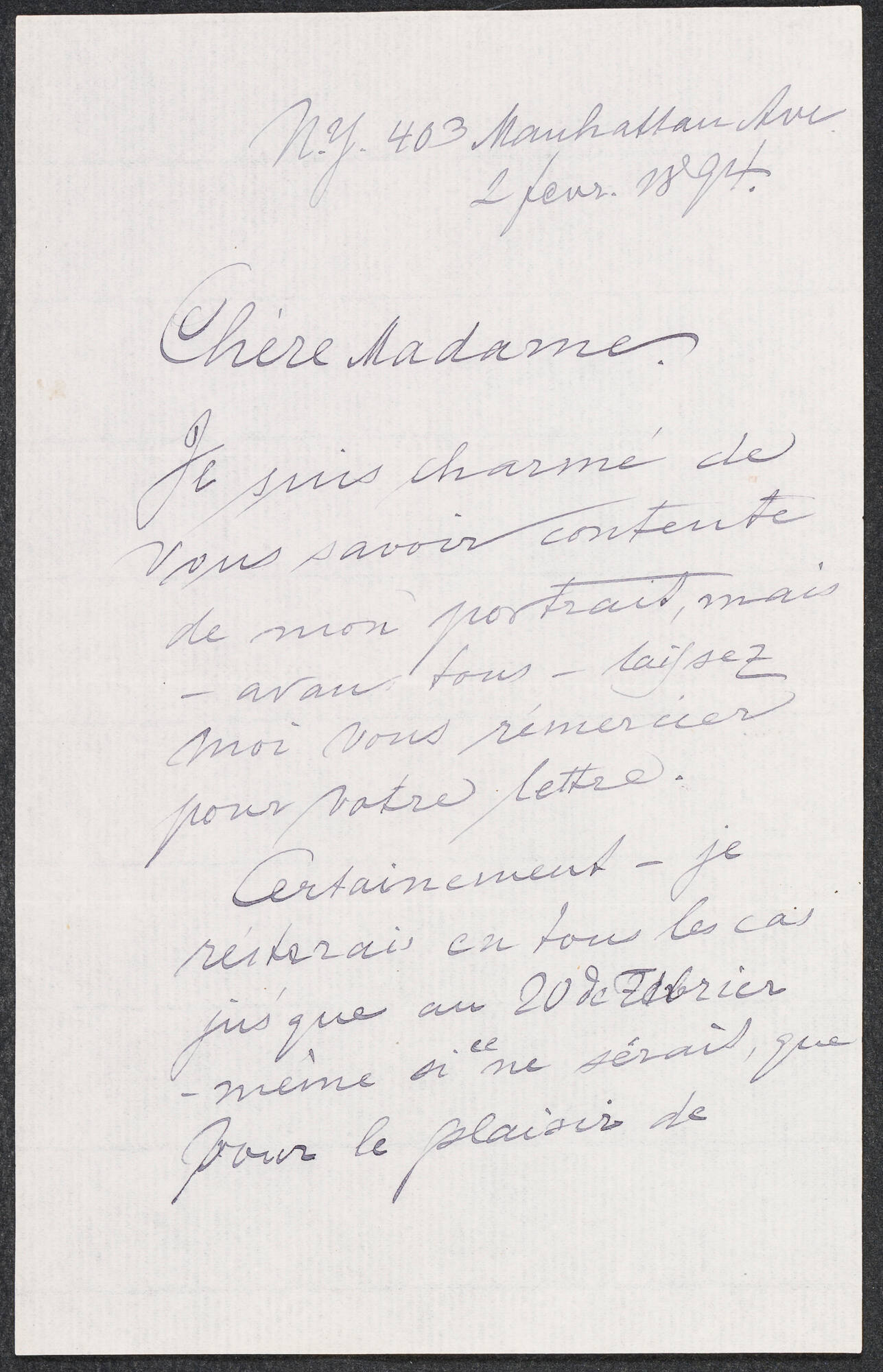 Letter to Isabella Stewart Gardner from New York | Isabella Stewart ...
