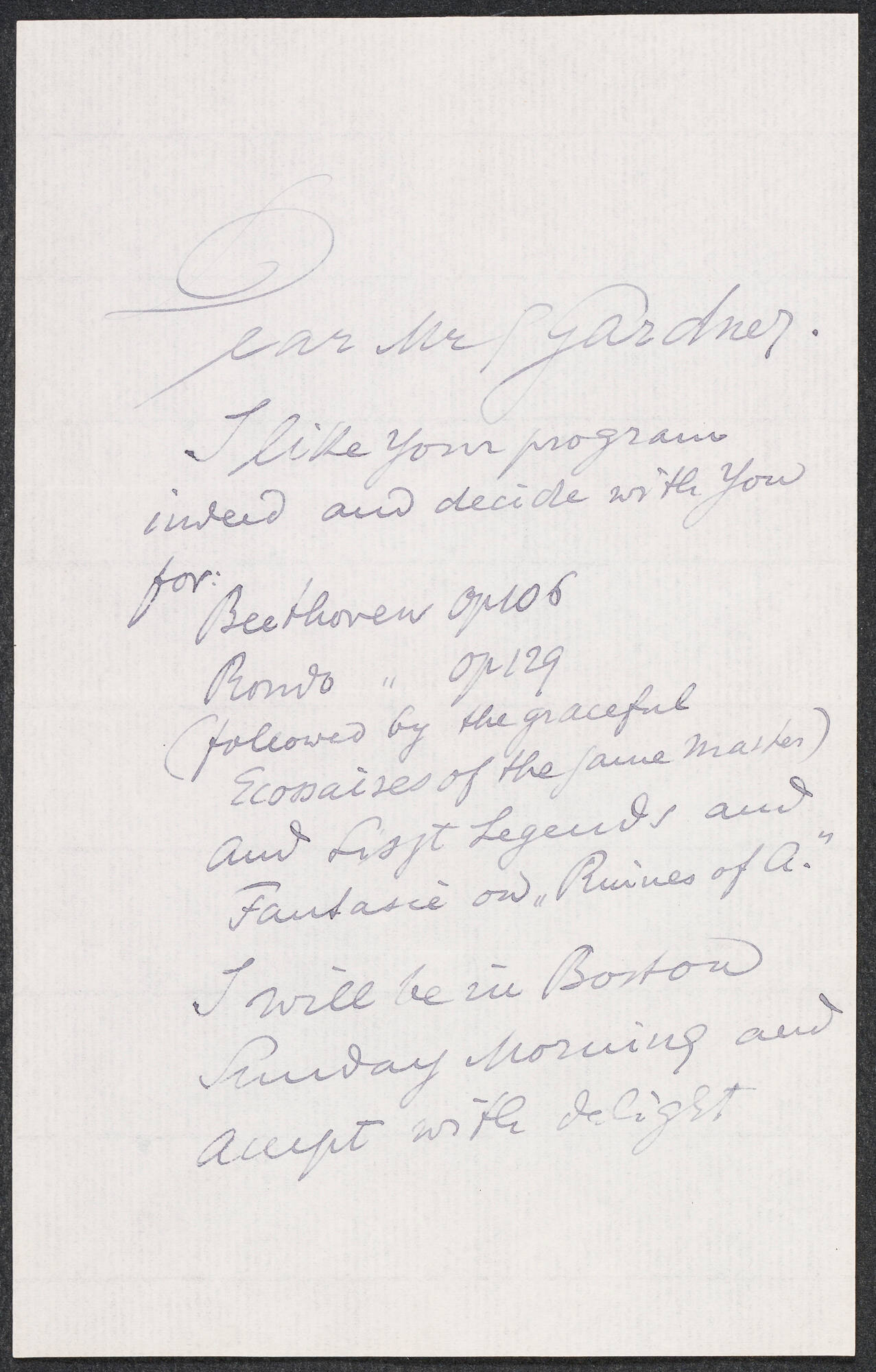 Letter to Isabella Stewart Gardner from New York | Isabella Stewart ...