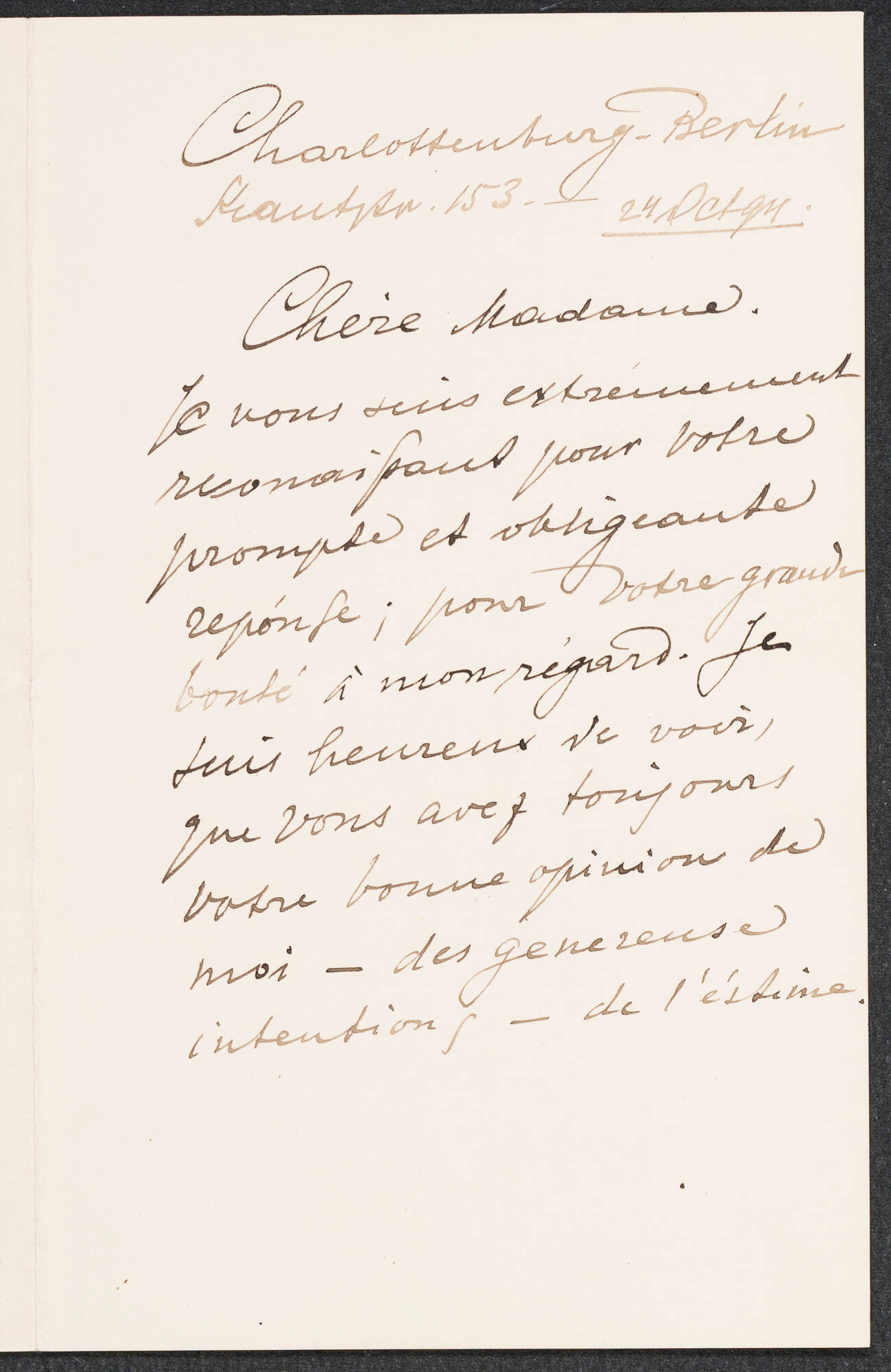Letter to Isabella Stewart Gardner from Berlin | Isabella Stewart ...
