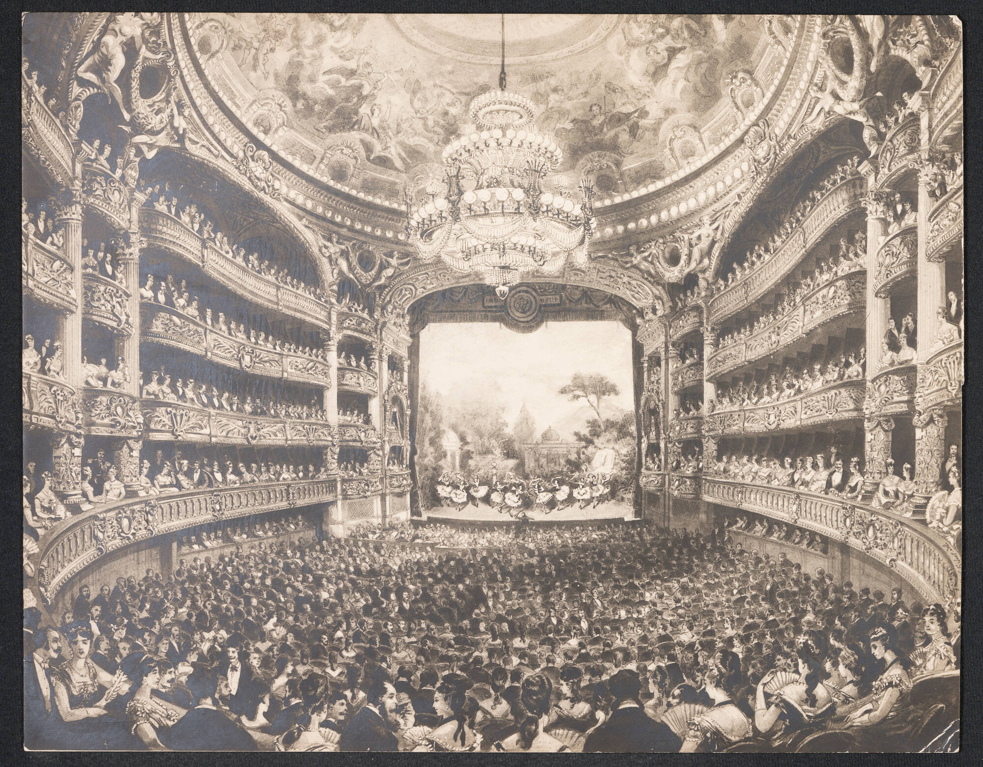 Photograph of interior of a foreign theatre | Isabella Stewart Gardner ...