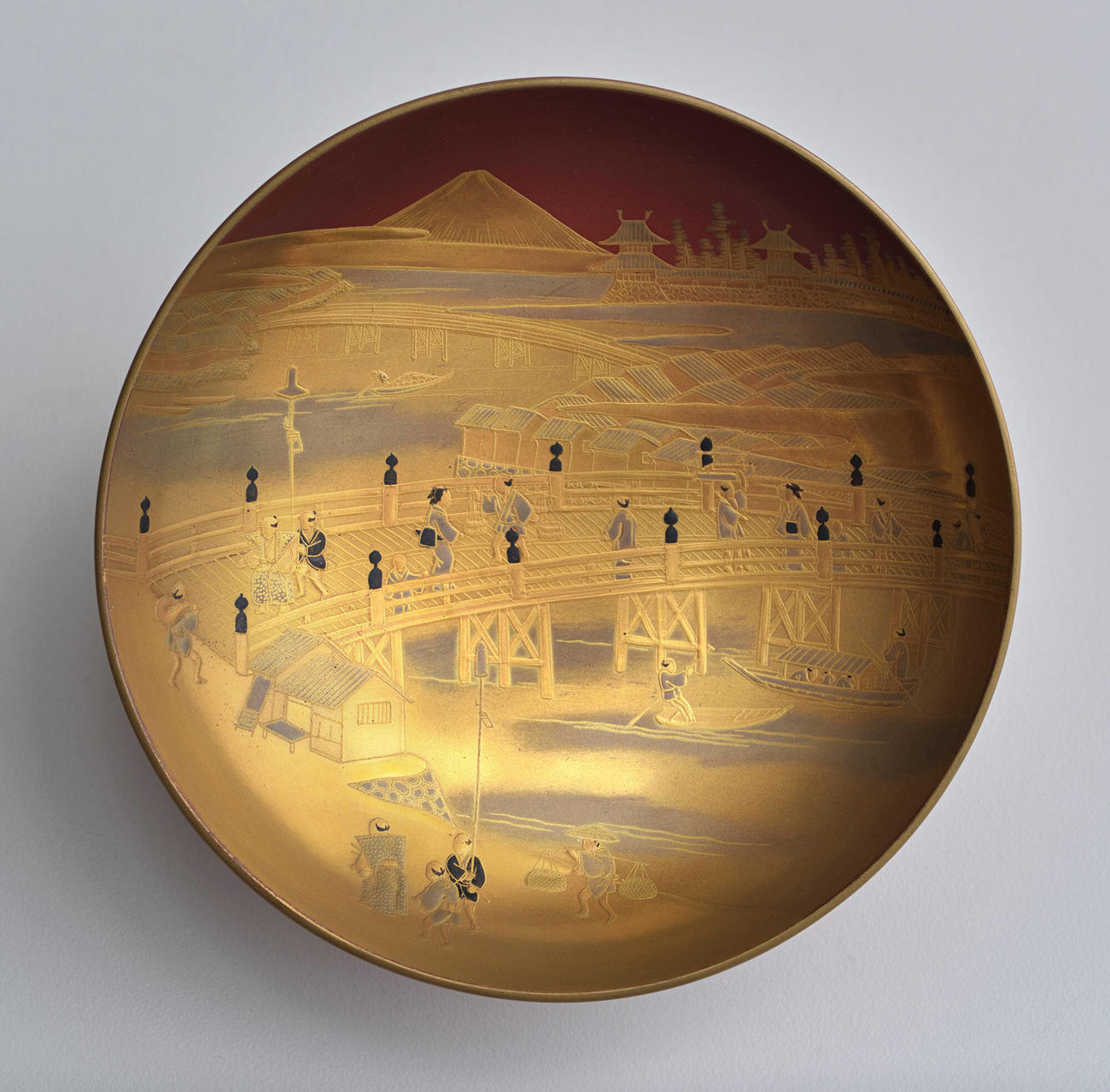 Saké Cup Nihonbashi and Mt. Fuji Isabella Stewart Gardner Museum