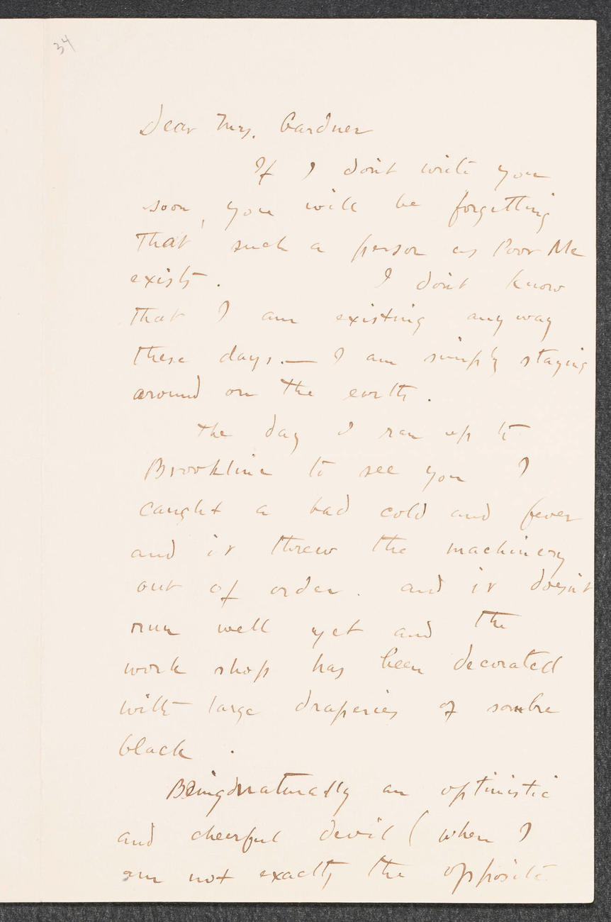 Letter to Isabella Stewart Gardner from Flat Rock, Newfoundland Isabella Stewart Gardner Museum