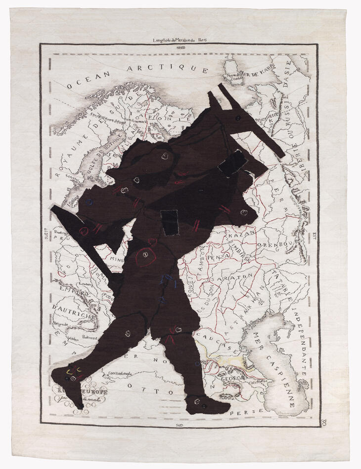 William Kentridge, Porter Series: Russie d'Europe (Man with Bed on Back), 2007.