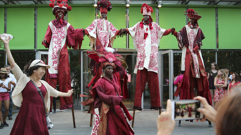 Brooklyn Jumbies in front of the Isabella Stewart Gardner Museum