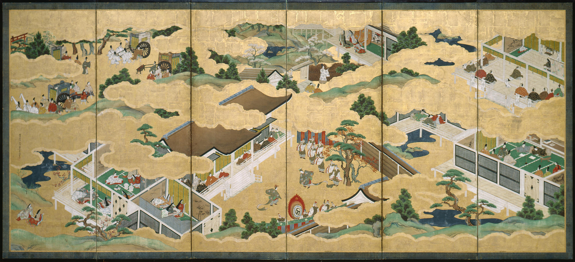Kano Tsunenobu (Japanese, 1636 1713), Scenes from the Tale of Genji, 1677