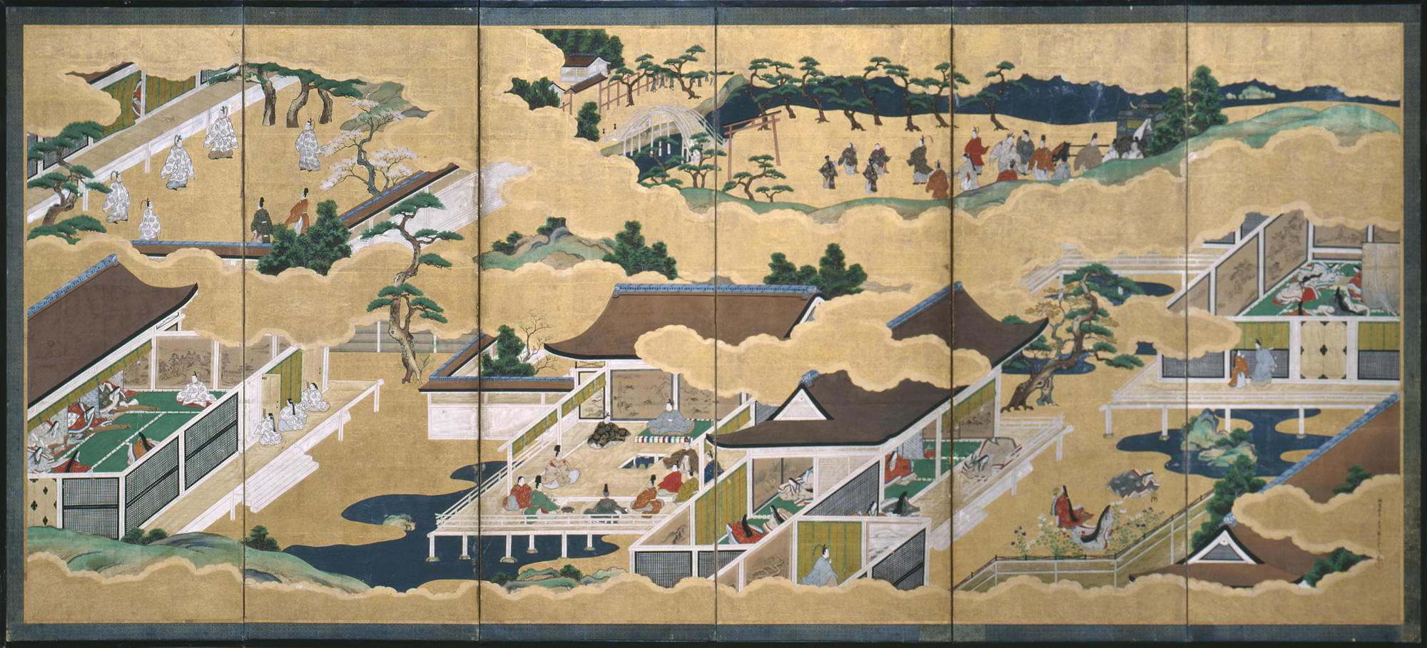 Kano Tsunenobu (Japanese, 1636 1713), Scenes from the Tale of Genji, 1677