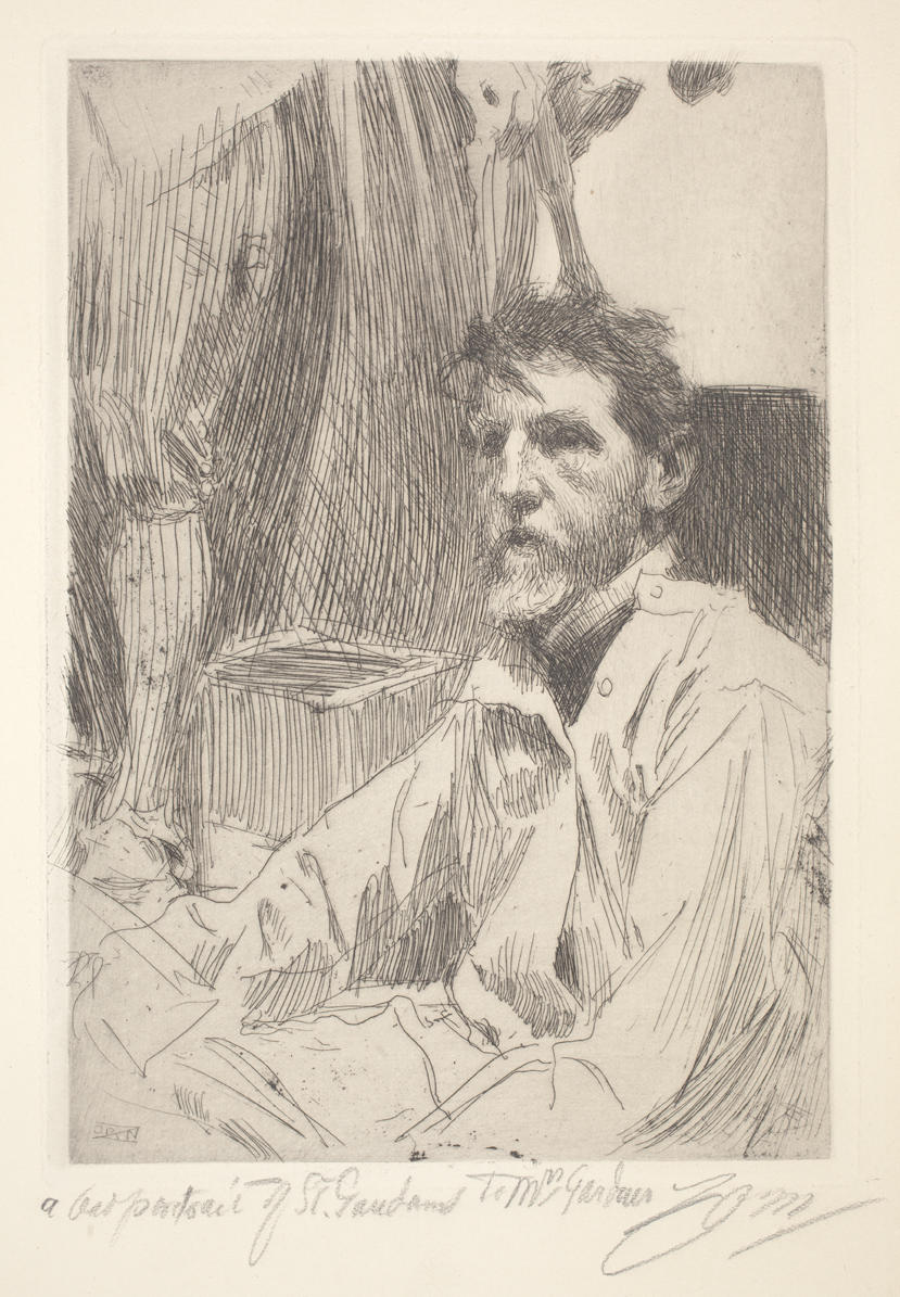 Anders Zorn (Swedish, 1860-1920), Augustus Saint-Gaudens I, 1897.