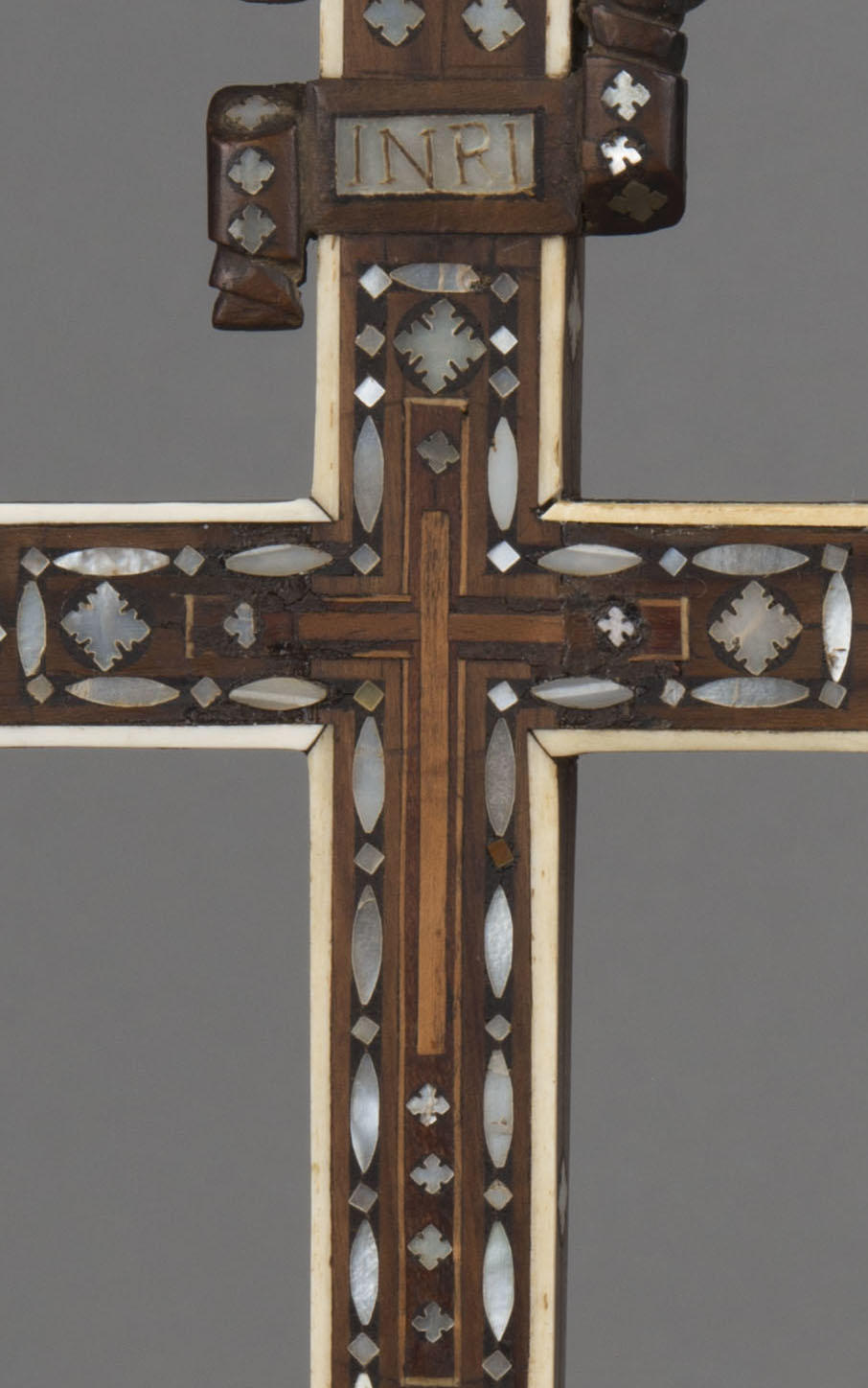 Italian, Venice, Cross, 17th century, showing a detail of the inlays