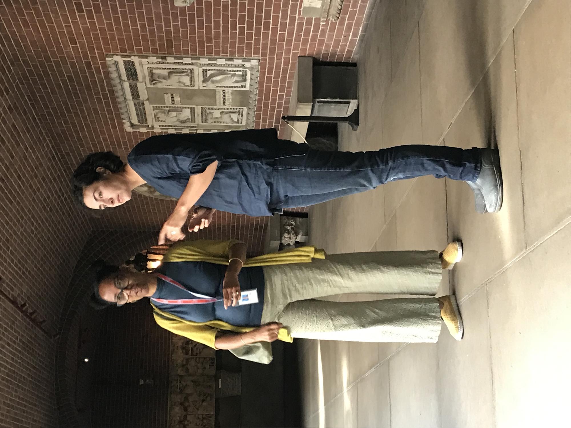 Sonya Clark and Erika Rumbley, Horticulturist at the Museum and Prison Horticulture Educator talk about plants in the Courtyard, 2019