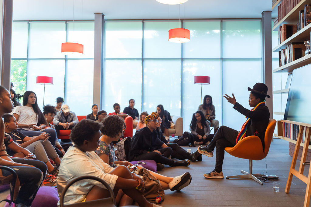 Zanele Muholi organized a “share-out” about the subversive power of their work, listened to people’s stories, and energized attendees to create bigger changes within Boston’s own artistic community.