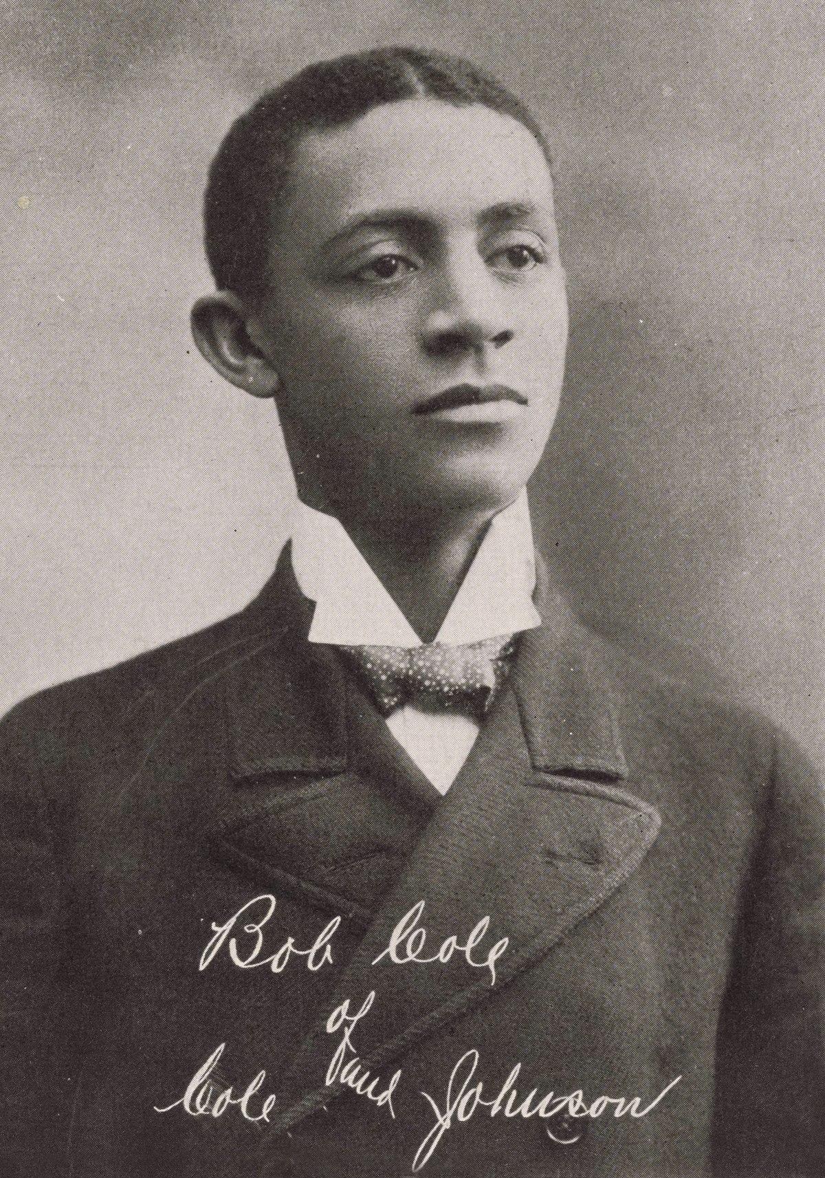 Composer Bob Cole, about 1898