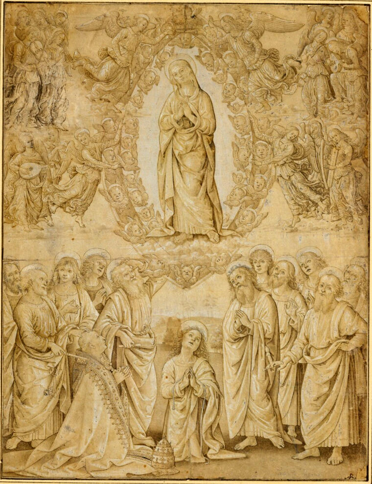 Assumption of the Virgin drawing