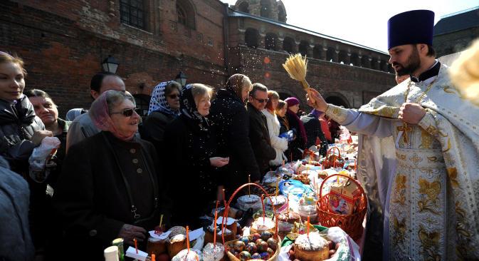 An easter celebration in Russia