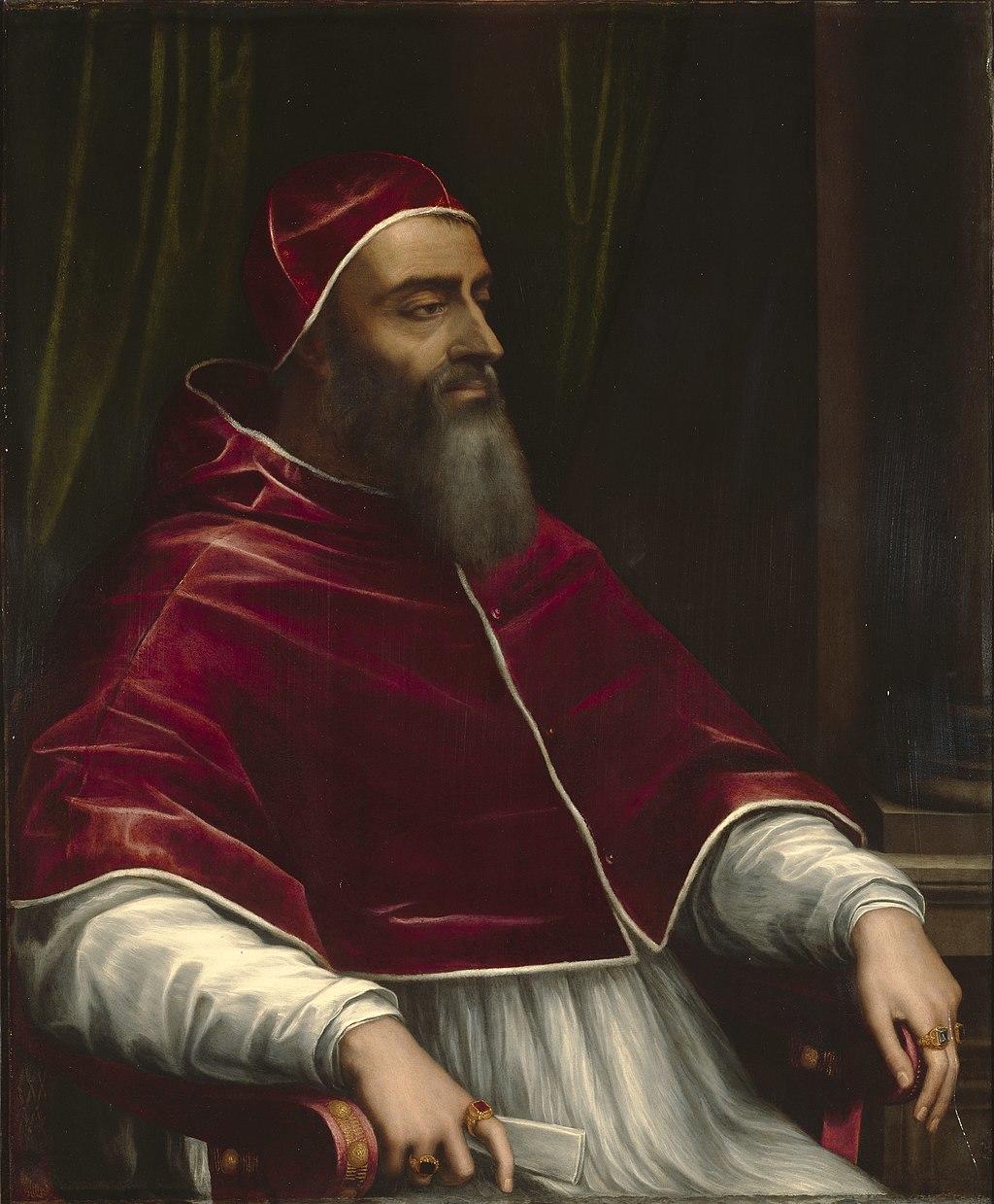 A portrait of Pope Clemente