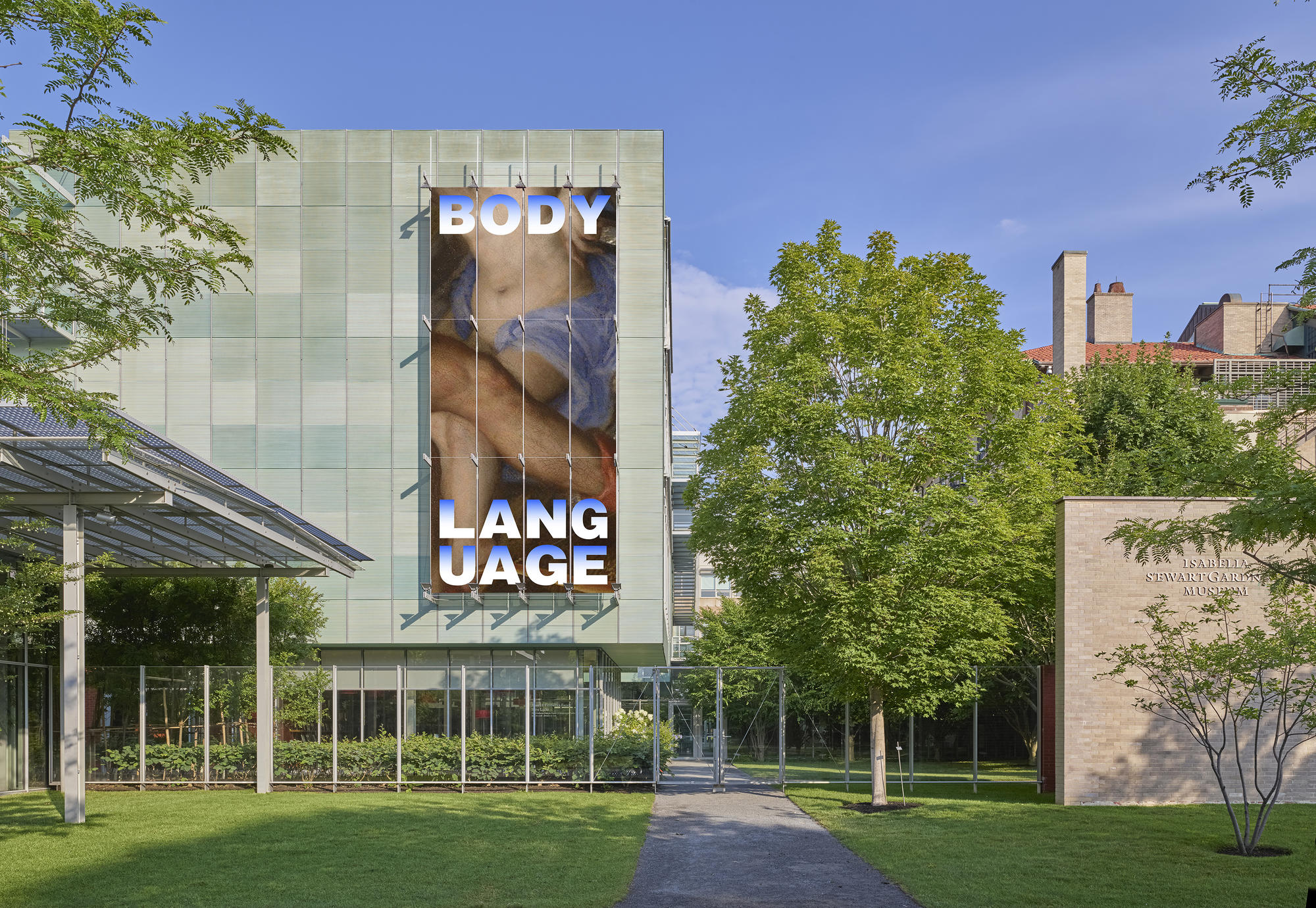 Body Language Banner outside the Isabella Stewart Gardner