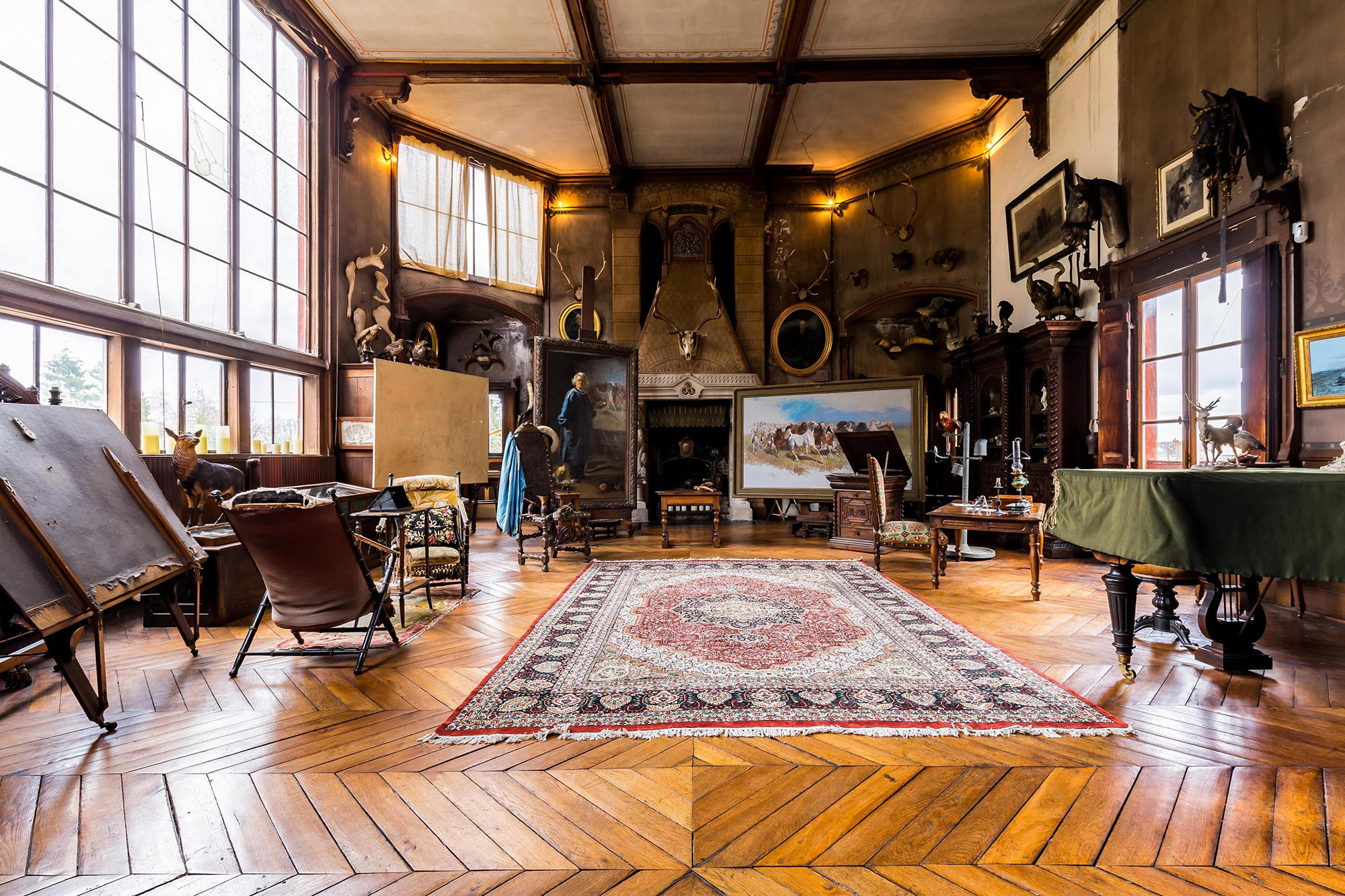 A color photo of Rosa Bonheur's studio