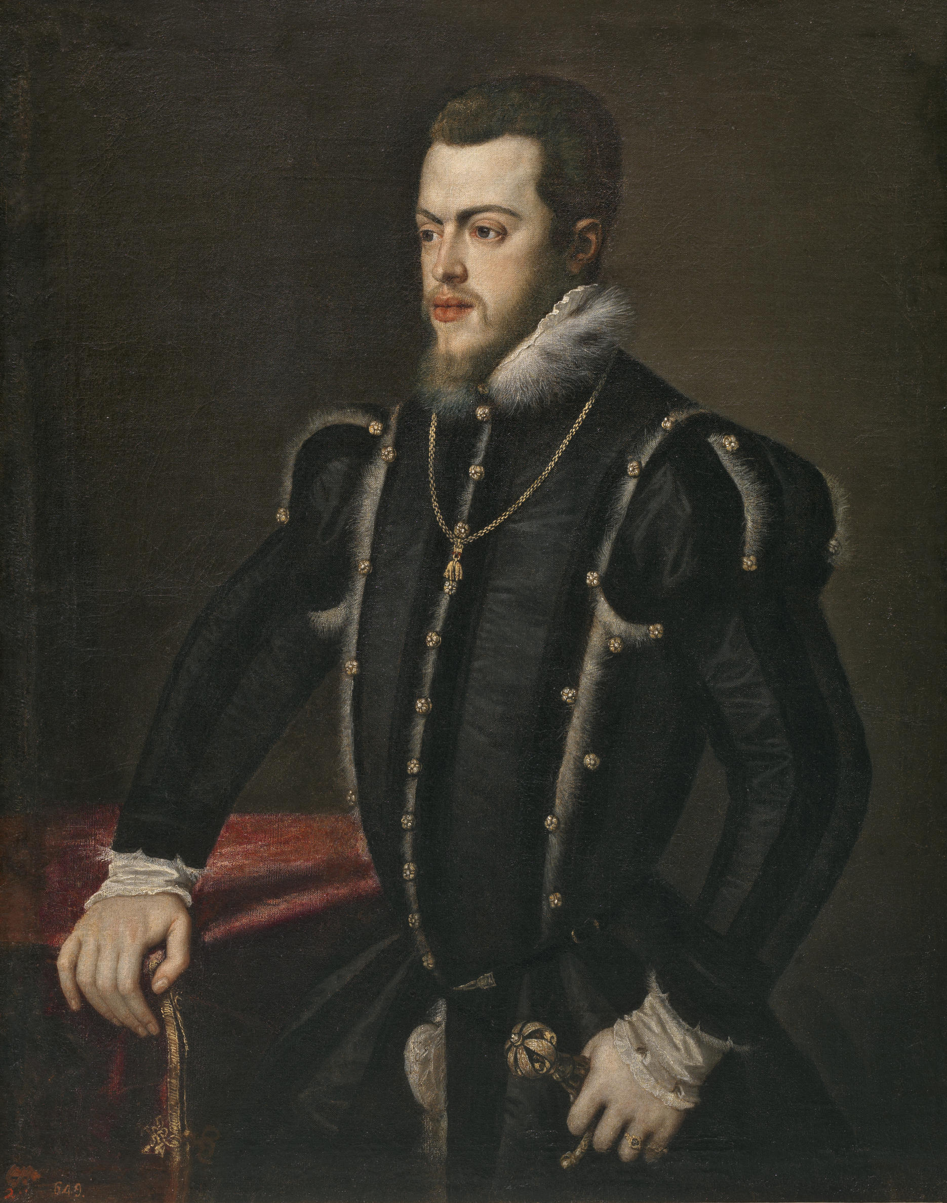 A portrait of Prince Phillip II of Spain.