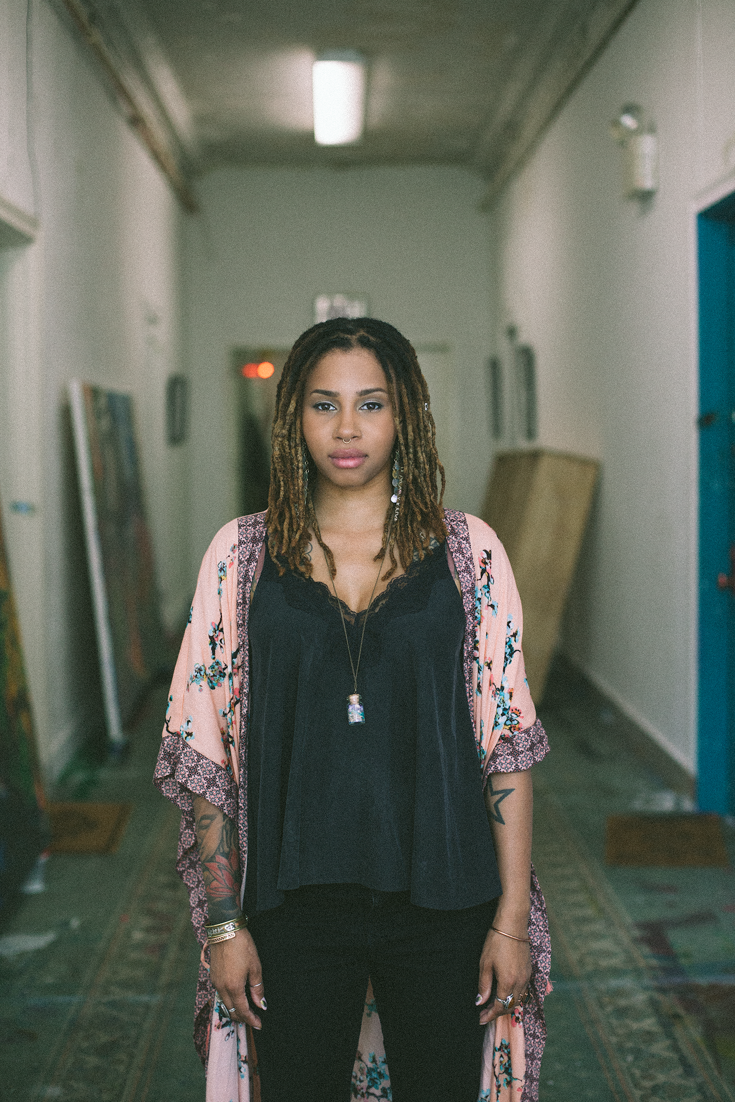 Fabiola Jean-Louis standing in a hallway.