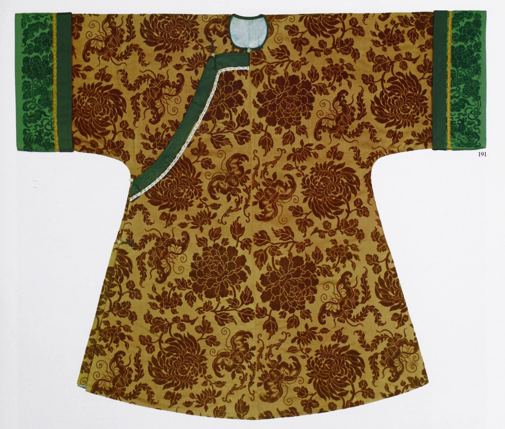 A dress laid out on a table. 