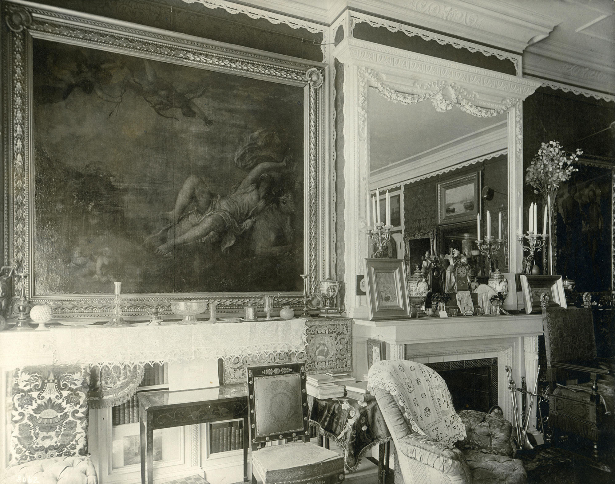 Rape of Europa by Titian hanging in Isabella Stewart Gardner's living room.