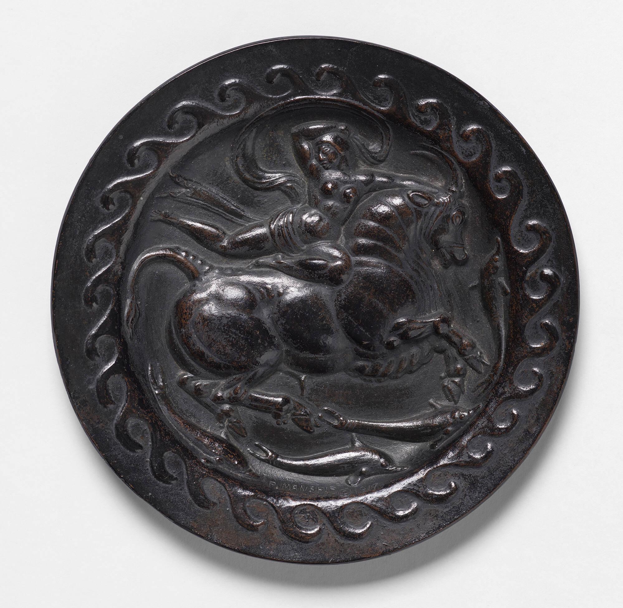 Rape of Europa by Titian on a Bronze piece by Paul Manship.