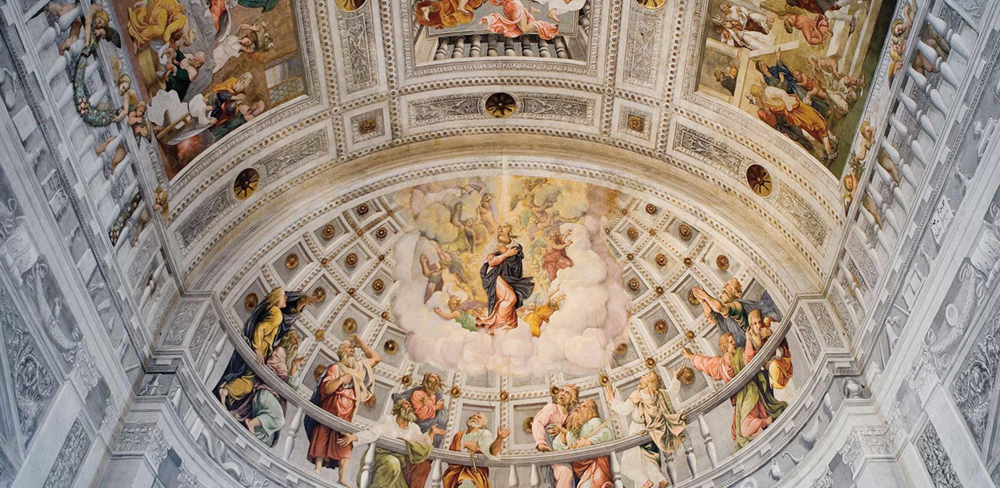 A fresco painted in a cathedral.