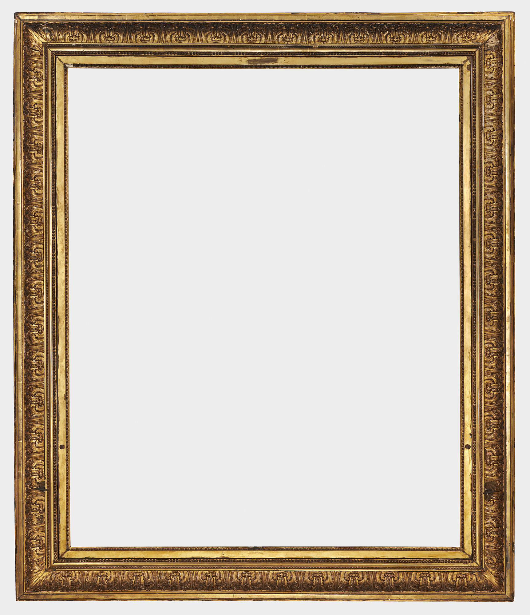 An empty gold frame.