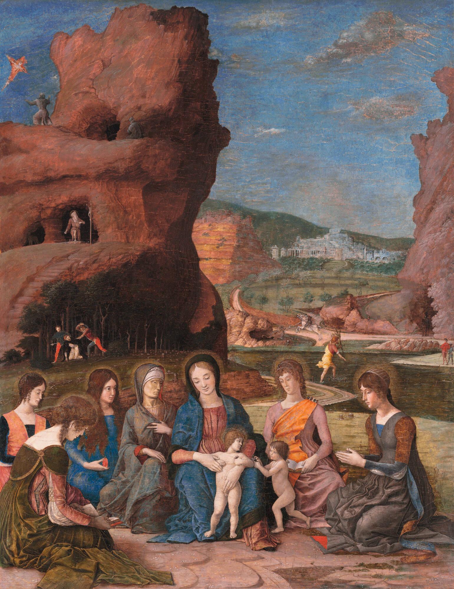 The Virgin and Child with Infant Saint John the Baptist and Six Female Saints