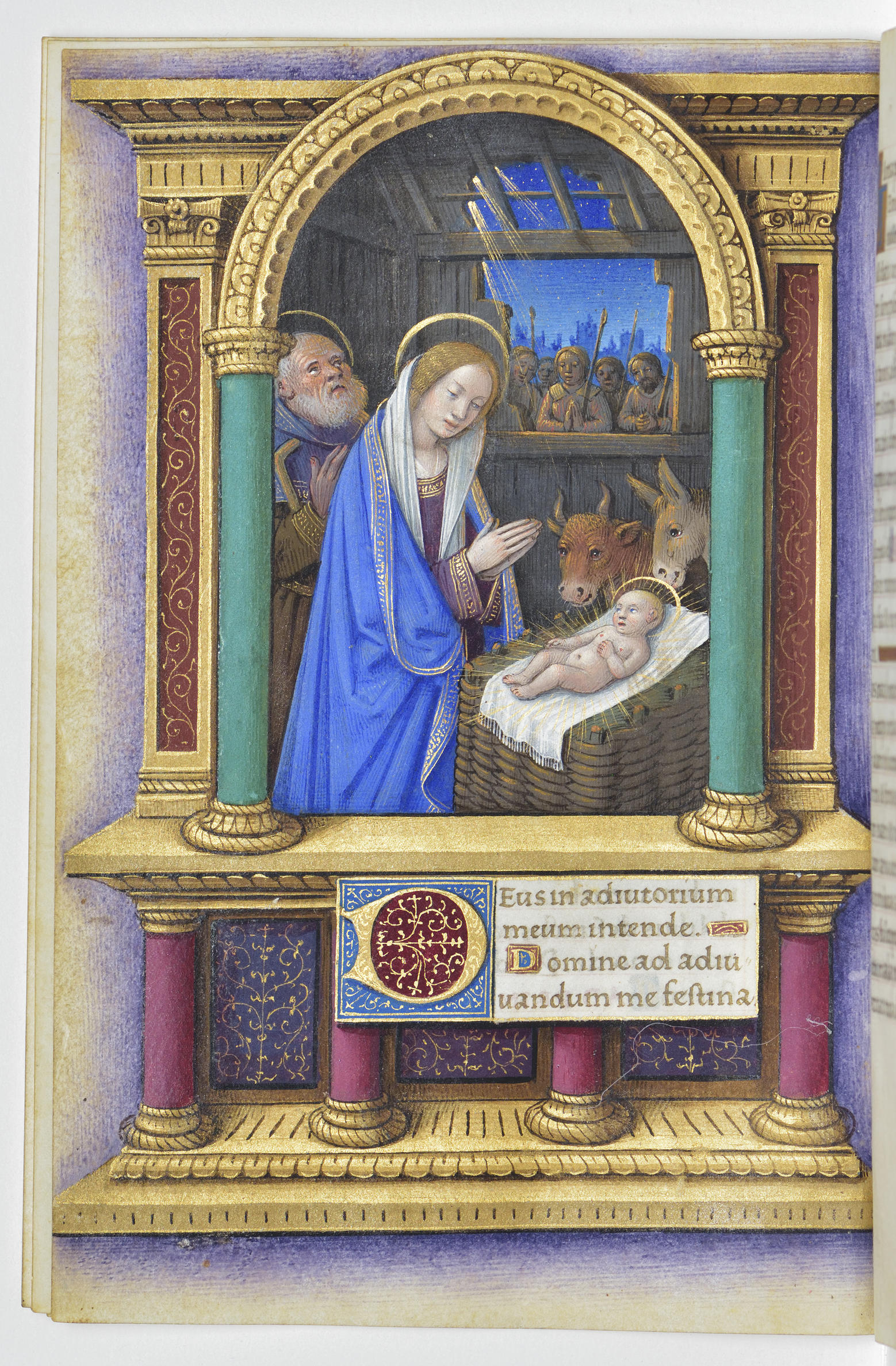 Jean Bourdichon (French, 1490-1515, illuminator), Book of Hours: The Nativity, 1490-1515.