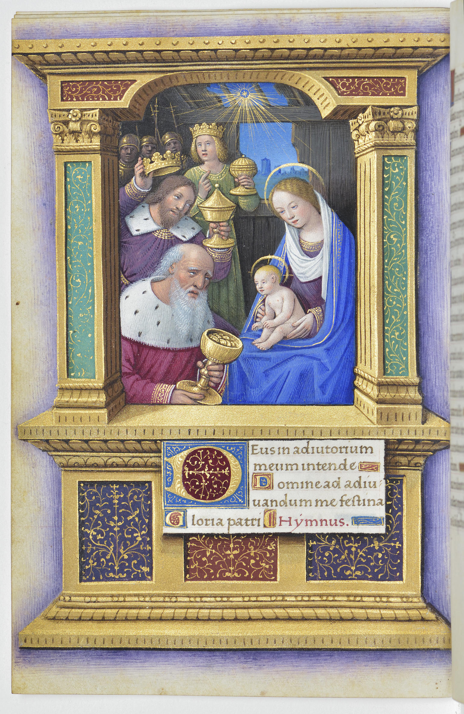 Jean Bourdichon (French, 1490-1515, illuminator), Book of Hours: The Adoration of the Magi, 1490-1515.