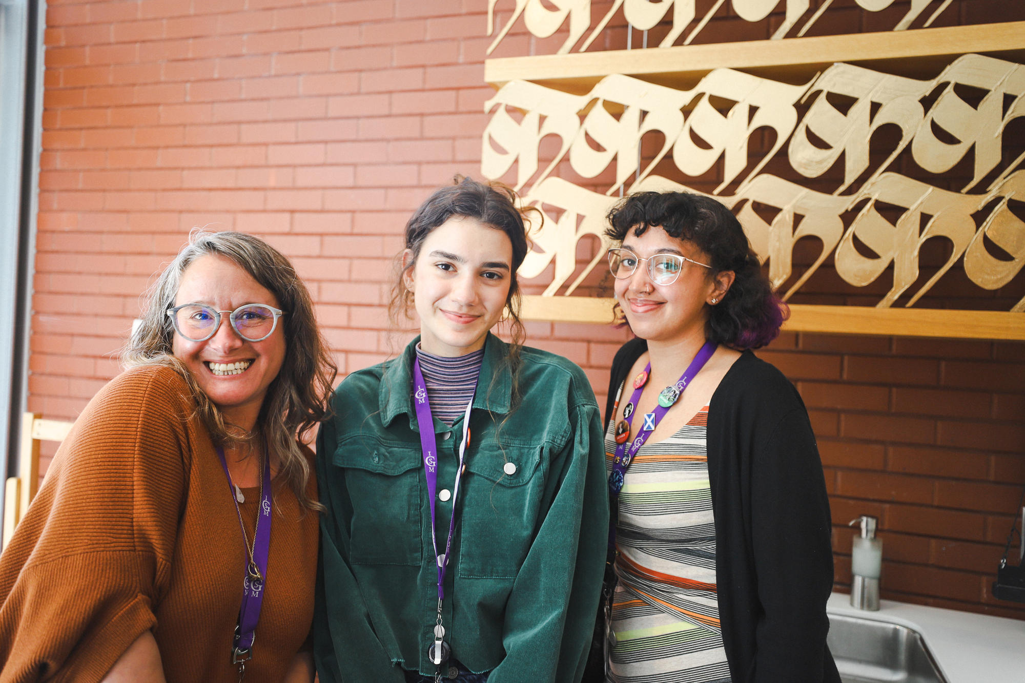 Gardner Ambassador Eduarda Xavier (center) poses with her managers in the Membership Department, Kelly Teer (left) and Morgan O’Donnell-Curry (right).