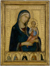 Simone Martini (Siena, about 1284 – 1344), Virgin and Child over Saints, about 1325. Tempera and tooled gold on panel. Isabella Stewart Gardner Museum, Boston.