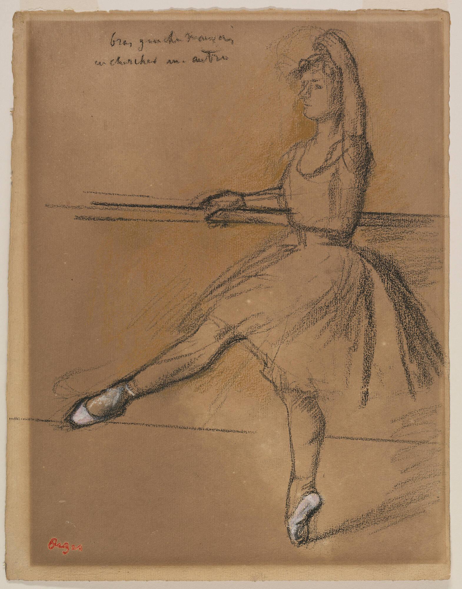 Edgar Degas’ A Ballerina without its frame.