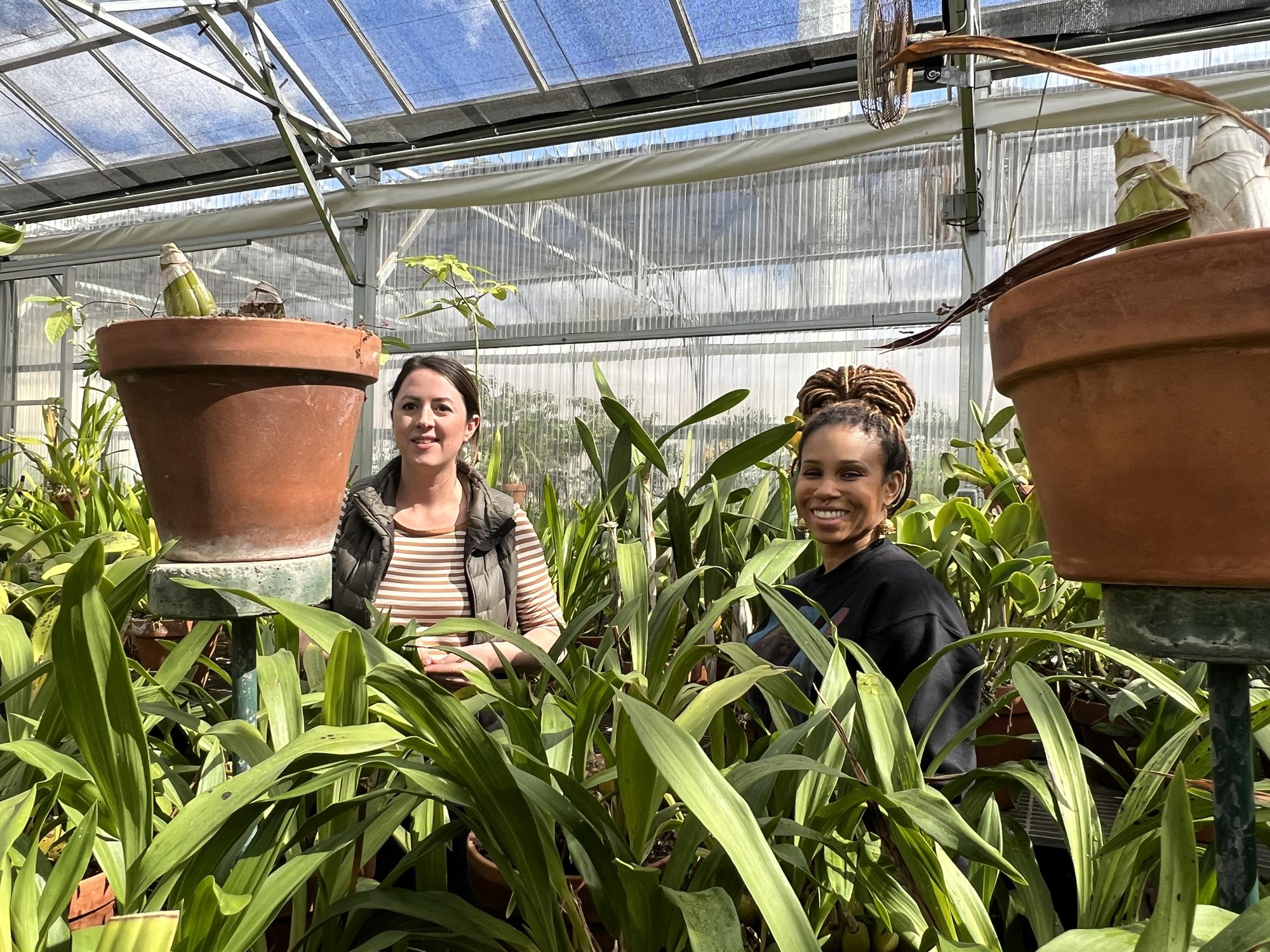 Fabiola Jean-Louis at the Gardner Museum’s off-site greenhouse, 2022.