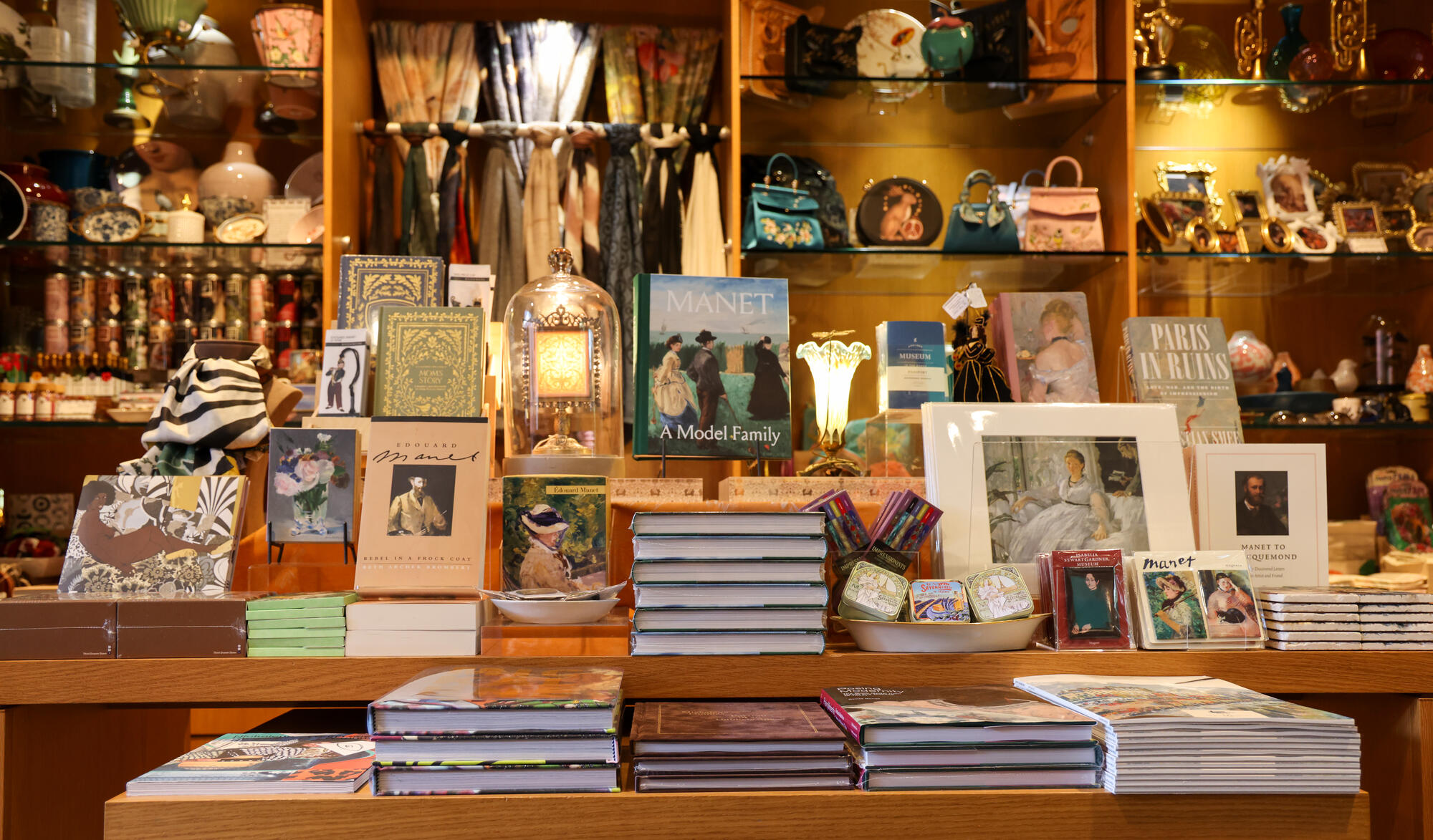 View of book and wall dispaly inside Gift at the Gardner 