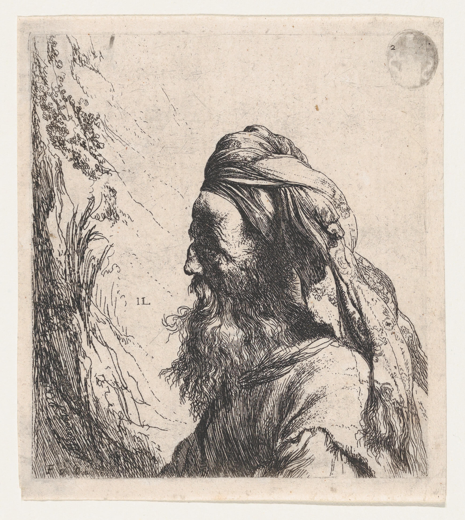 Lievens, Man in a Turban Facing Left