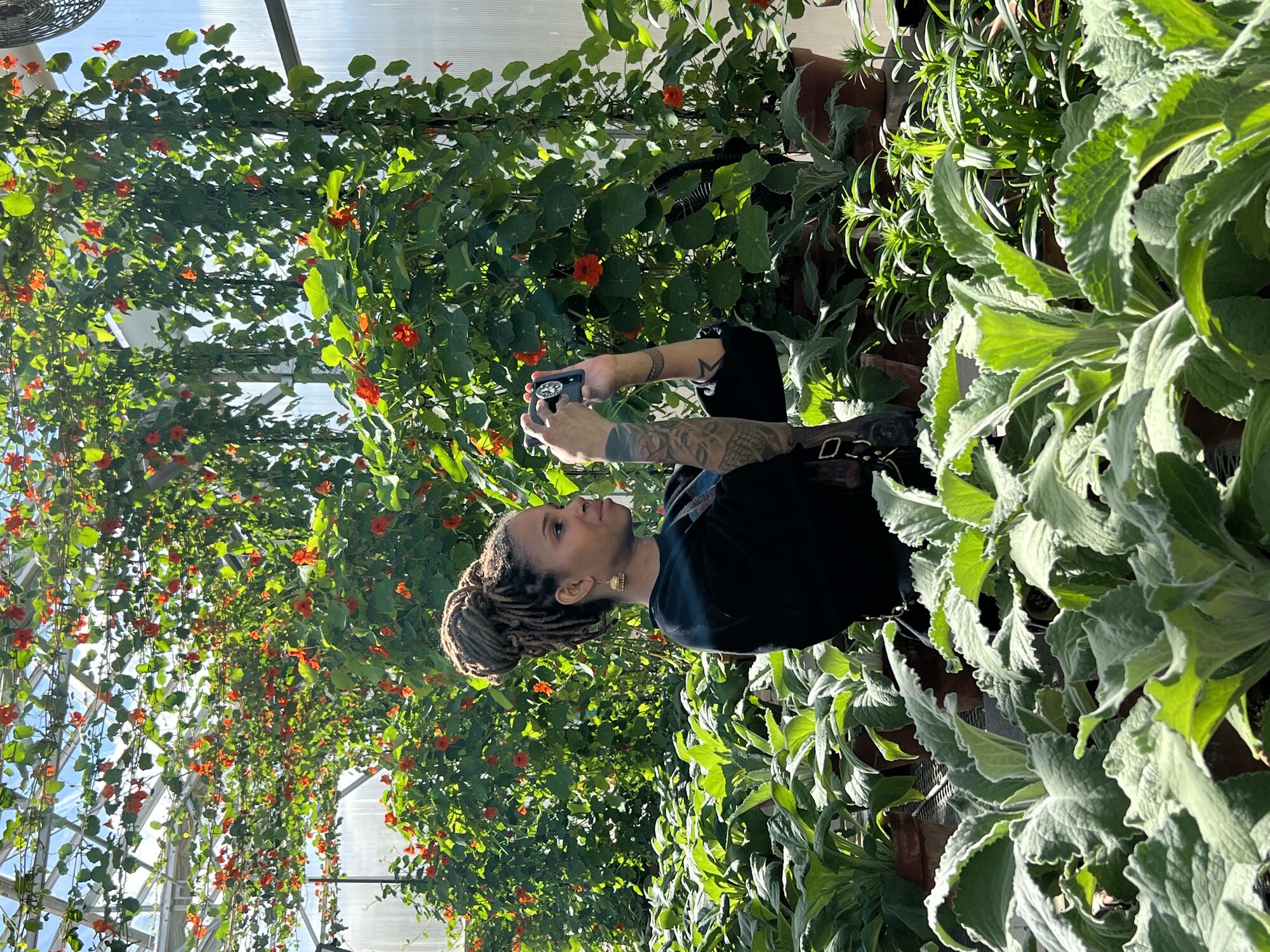 Fabiola-Jean Louis in the Greenhouse