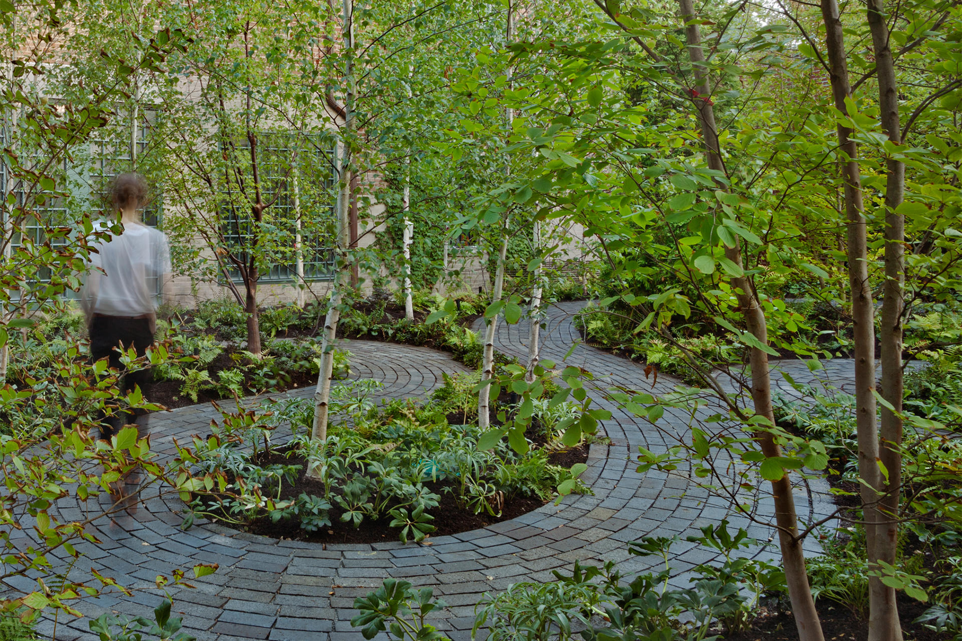 Exterior Monk's Garden at the Isabella Stewart Gardner Museum.