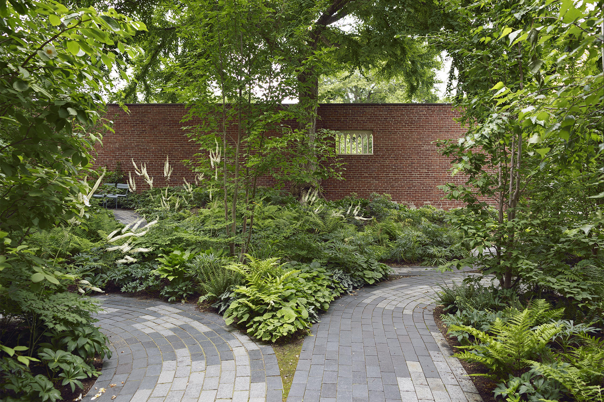 Exterior Monk's Garden at the Isabella Stewart Gardner Museum.