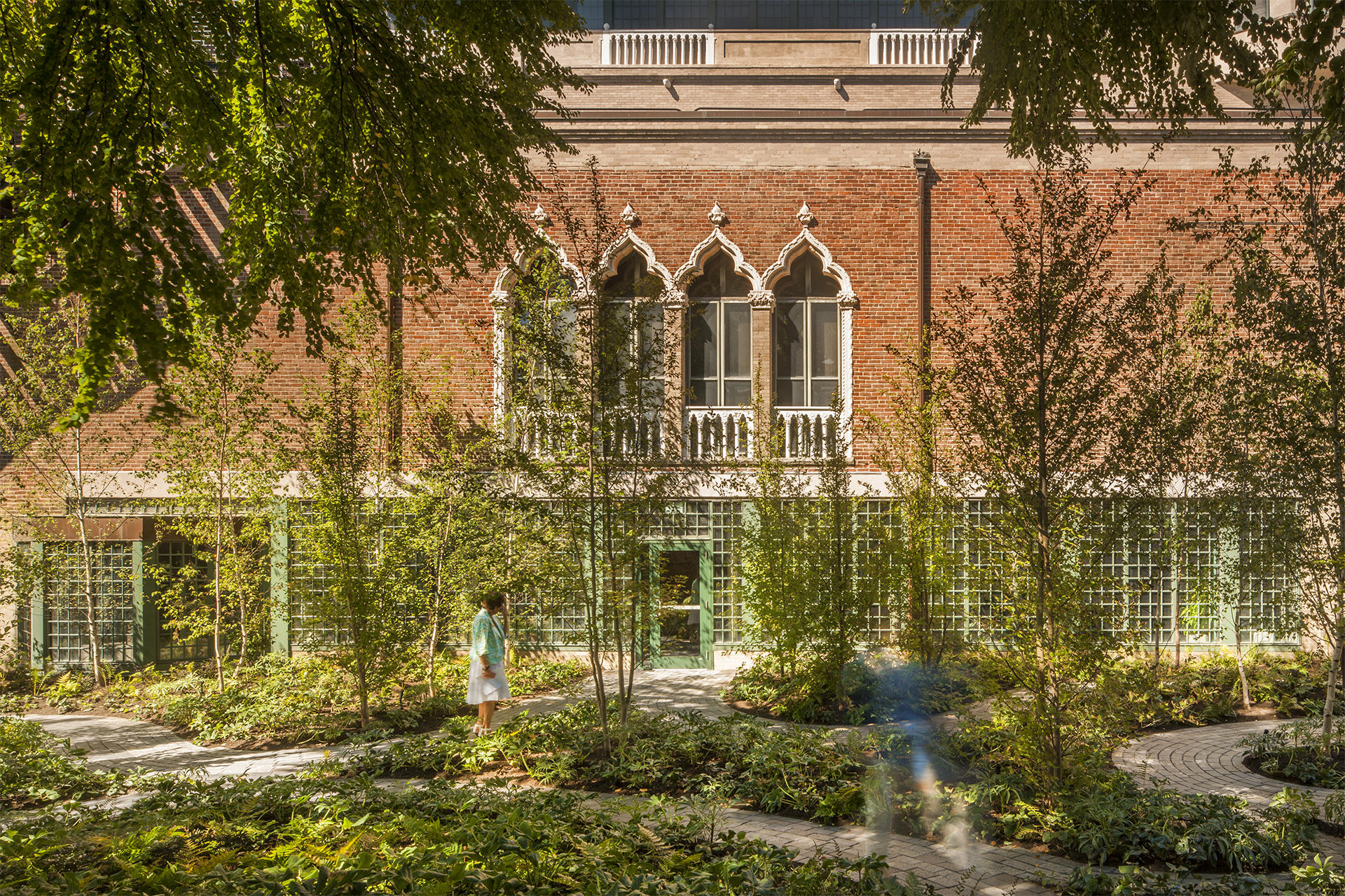 Exterior Monk's Garden at the Isabella Stewart Gardner Museum.