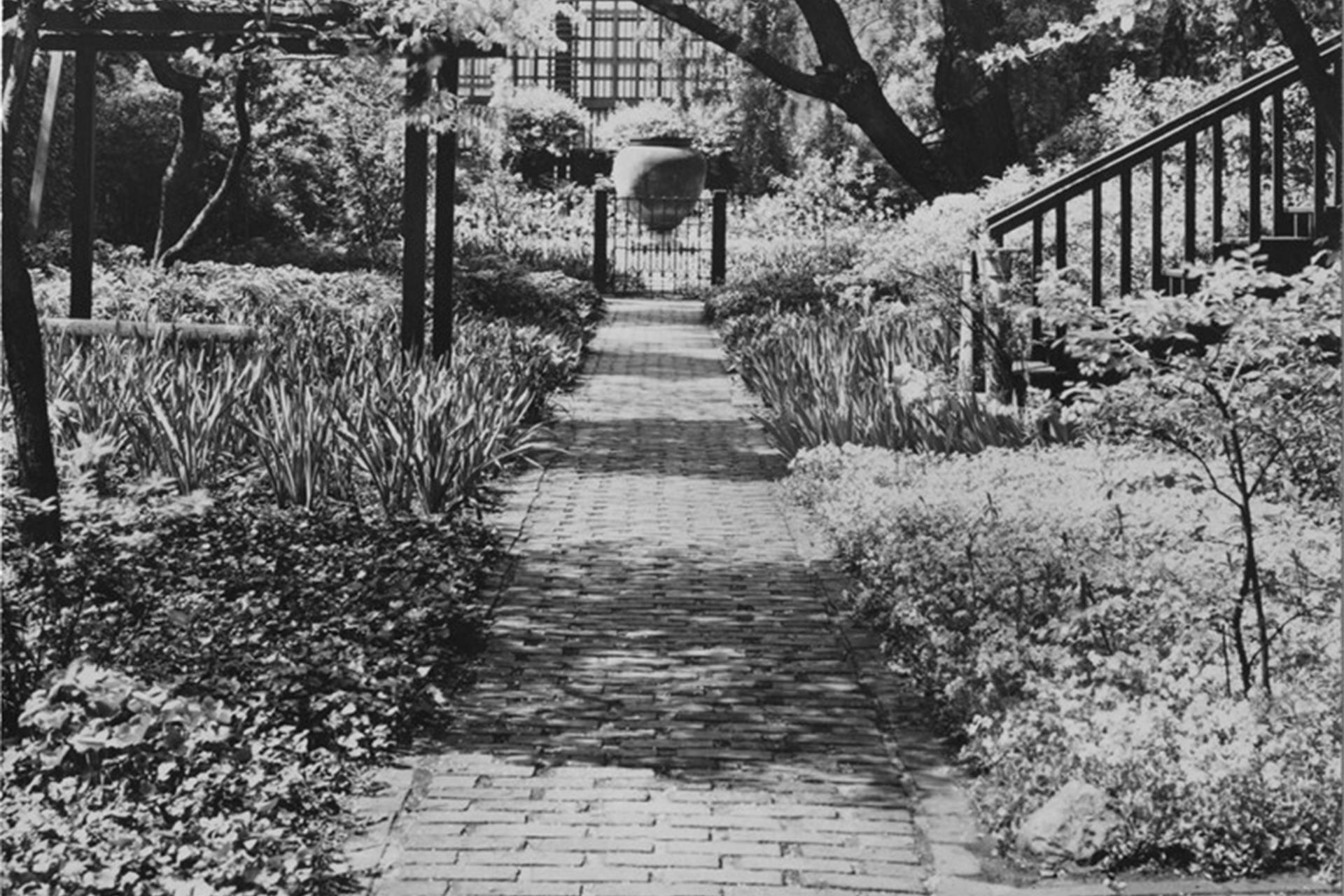 Exterior Monk's Garden at the Isabella Stewart Gardner Museum.
