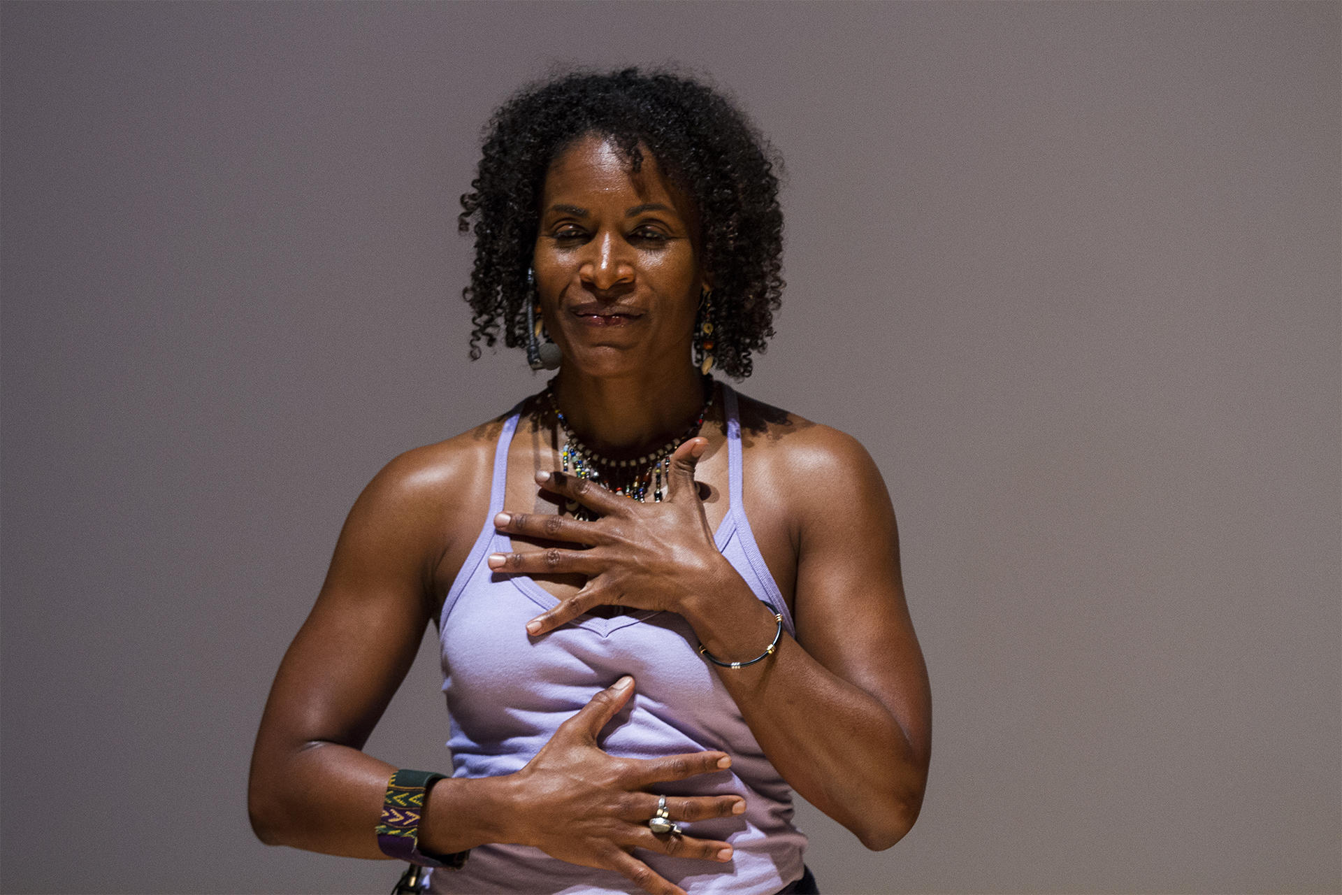 Leslie Salmon Jones of Afro Flow Yoga. Photo by Leonardo March.