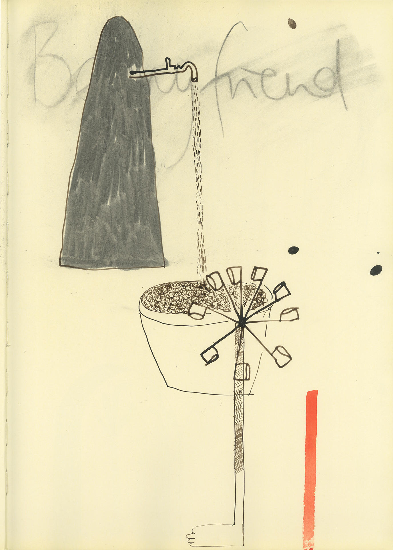 Bharti Kher, Untitled, 2013, mixed media on paper, 42cm x 30cm