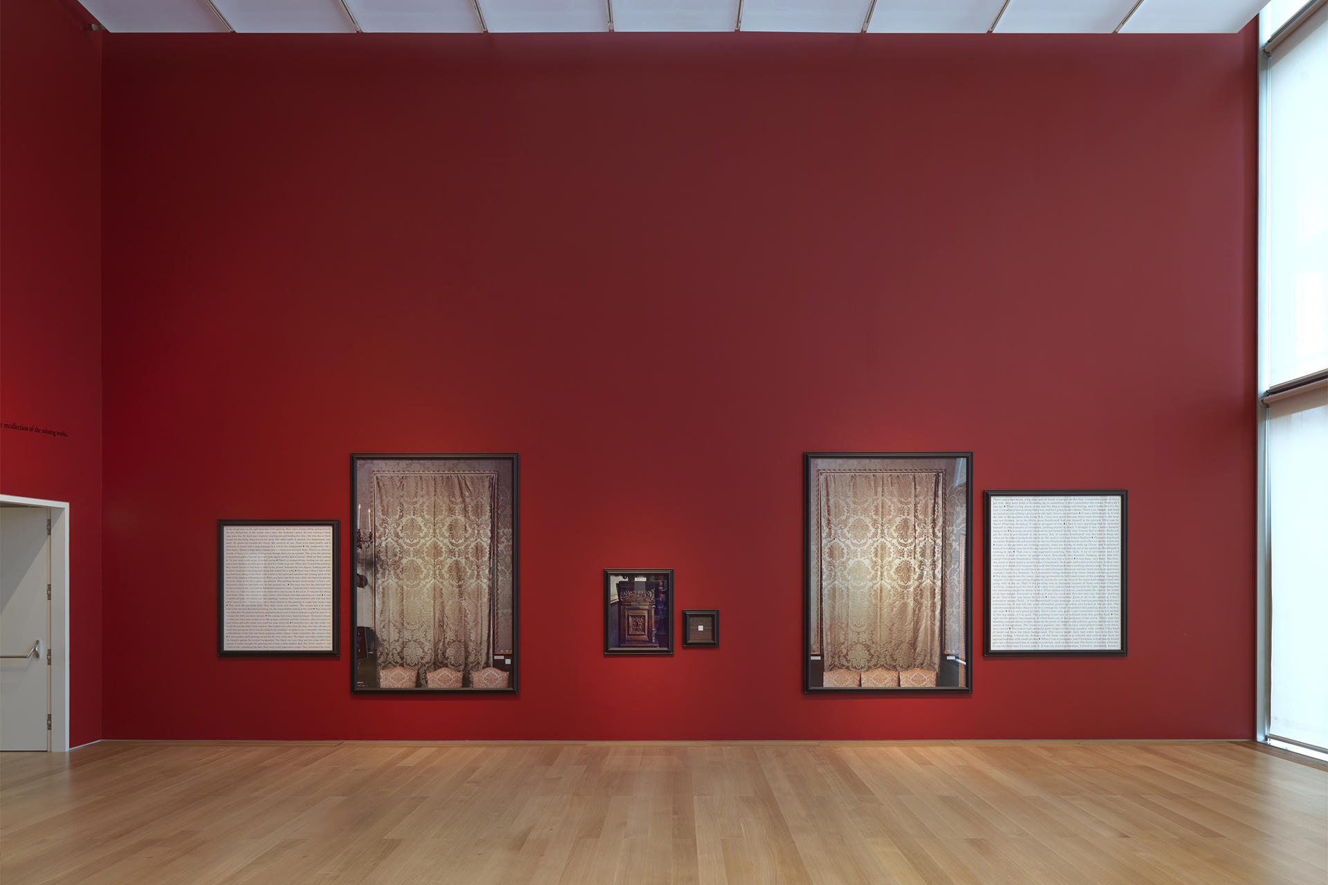Sophie Calle: Last Seen…, installation view, ©1991 Sophie Calle / Artists Rights Society (ARS), New York / ADAGP, Paris. Courtesy of Sophie Calle, Paula Cooper Gallery, New York, and Isabella Stewart Gardner Museum, Boston.
