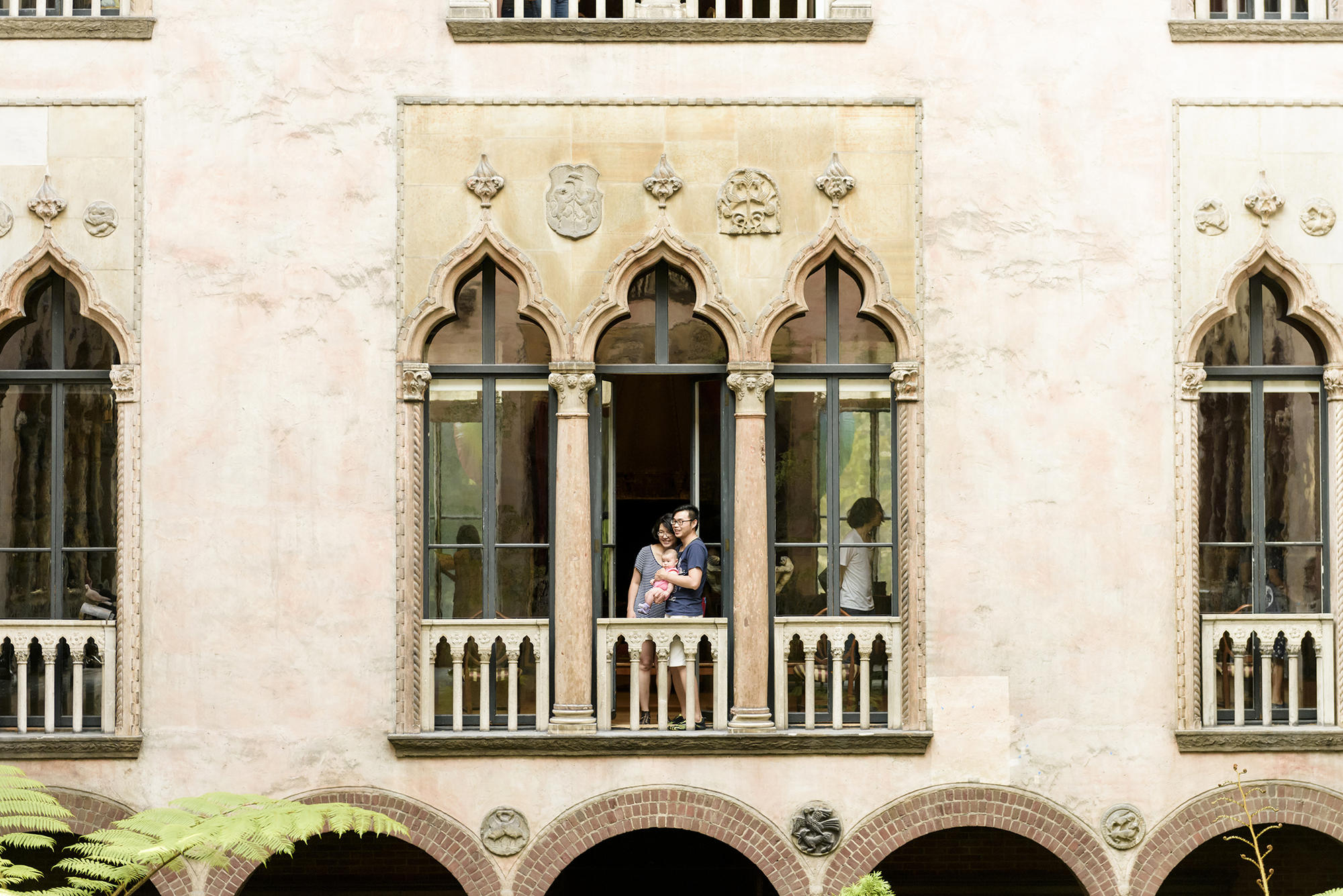 Family in Courtyard