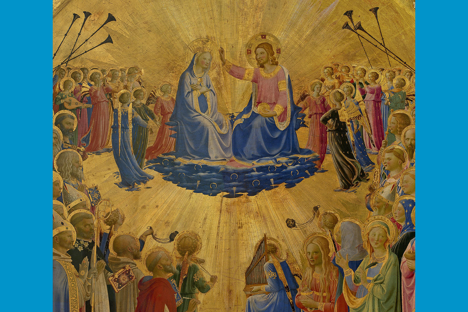 Fra Angelico (Italian, about 1400 - 1455), Paradise, 1431-1435. On panel, 112 x 114 cm (44 1/8 x 44 7/8 in.) Gallerie degli Uffizi, Florence. Photo: Scala/Ministero per i Beni e le Attività culturali / Art Resource, NY