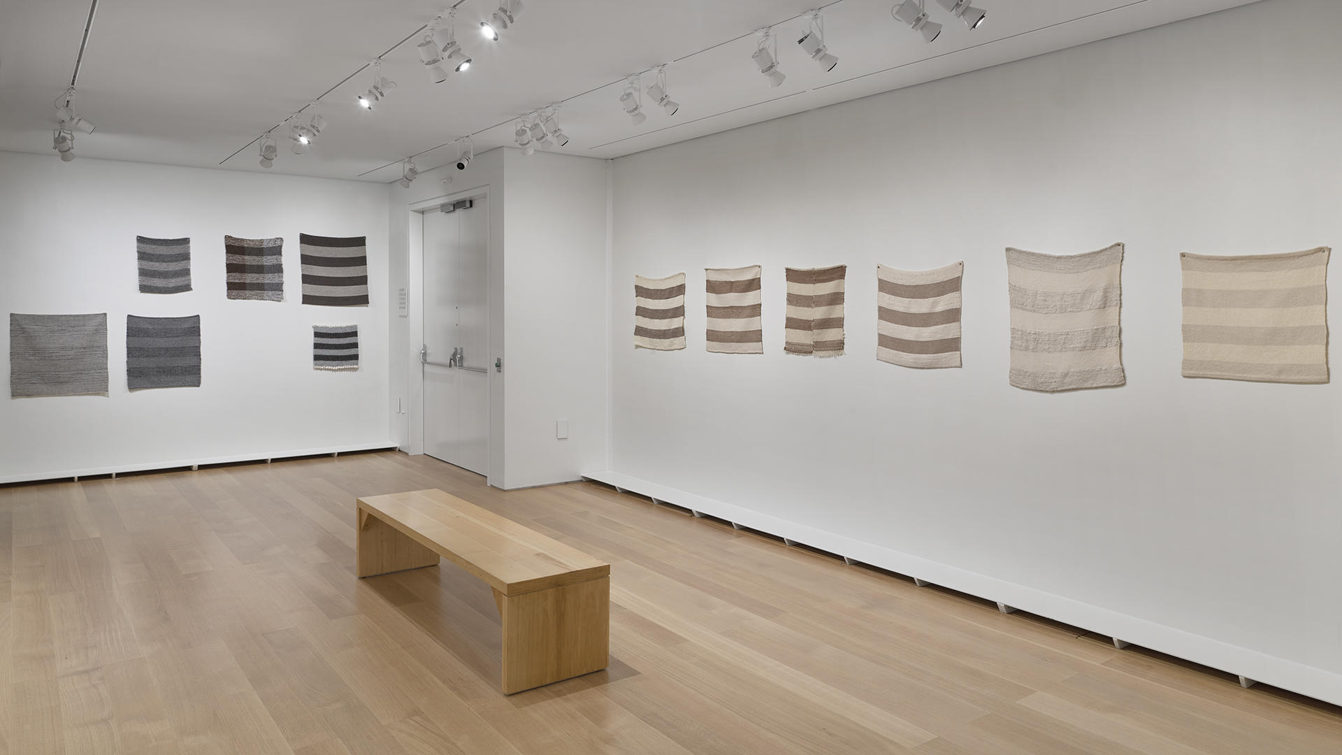 Photo by Stewart Clements. Standard Incomparable (partial), organized by Helen Mirra, 2015-2016. Installation view: Common Threads: Weaving Stories Across Time, Isabella Stewart Gardner Museum, Boston.